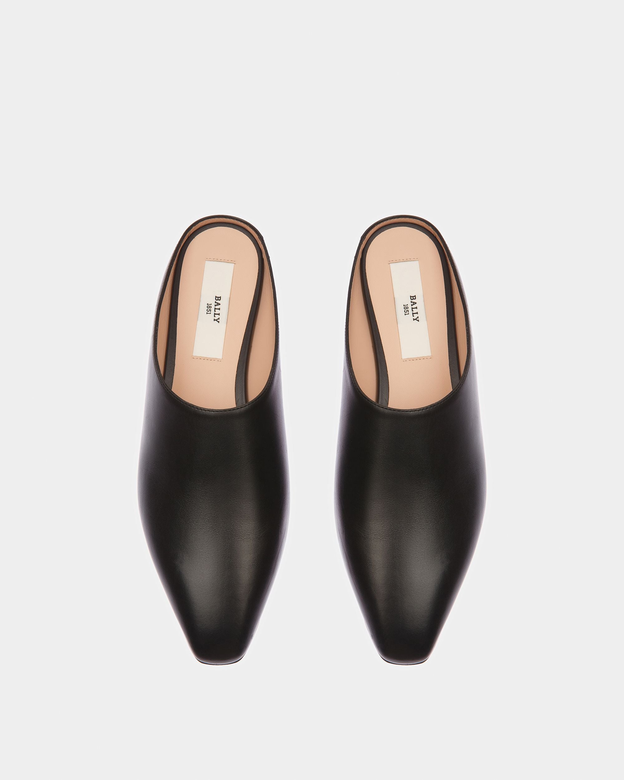 Nara Leather Flat Pumps In Black - Women's - Bally - 02