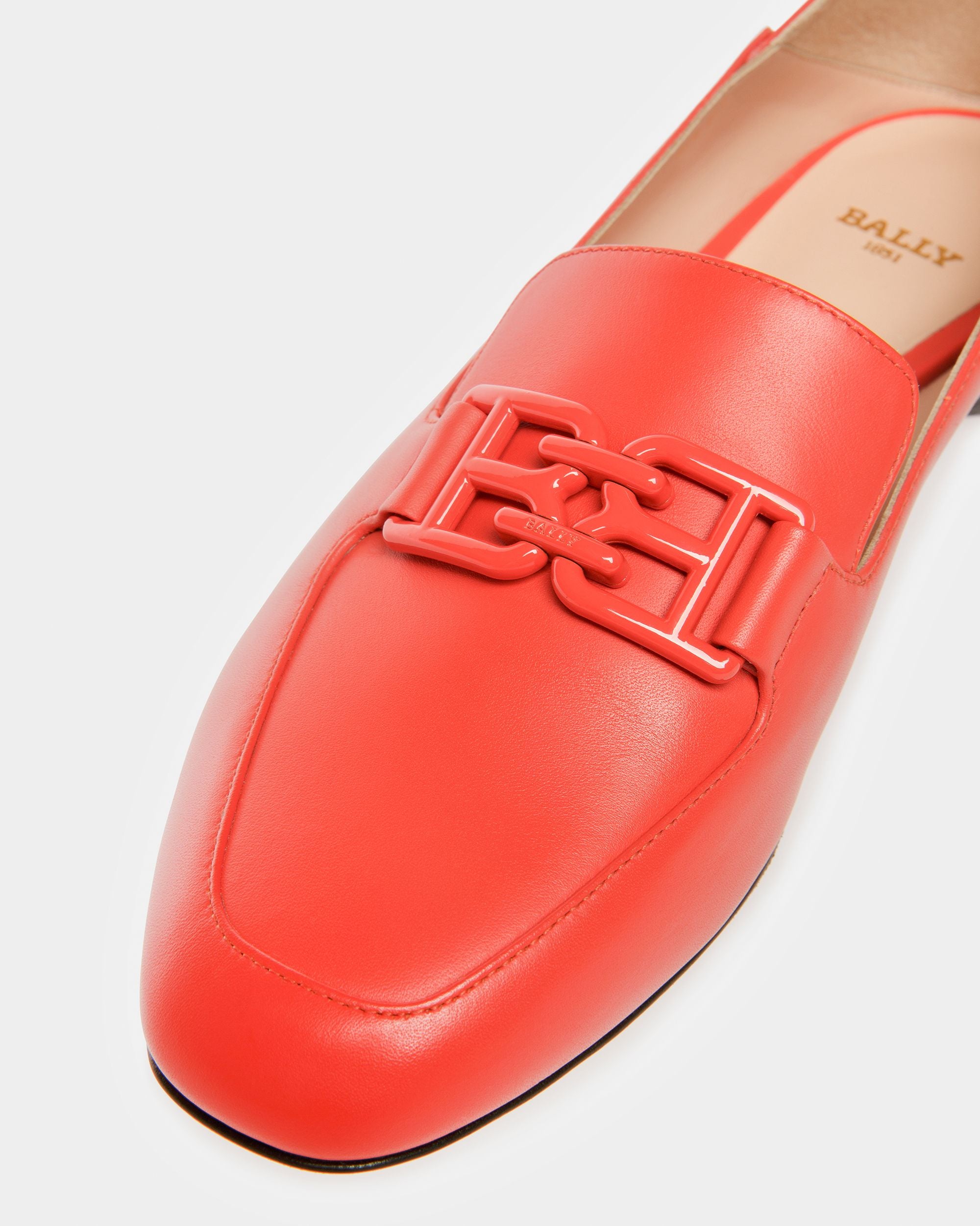 Ellah Pantuflas De Piel En Naranja - Mujer - Bally - 04