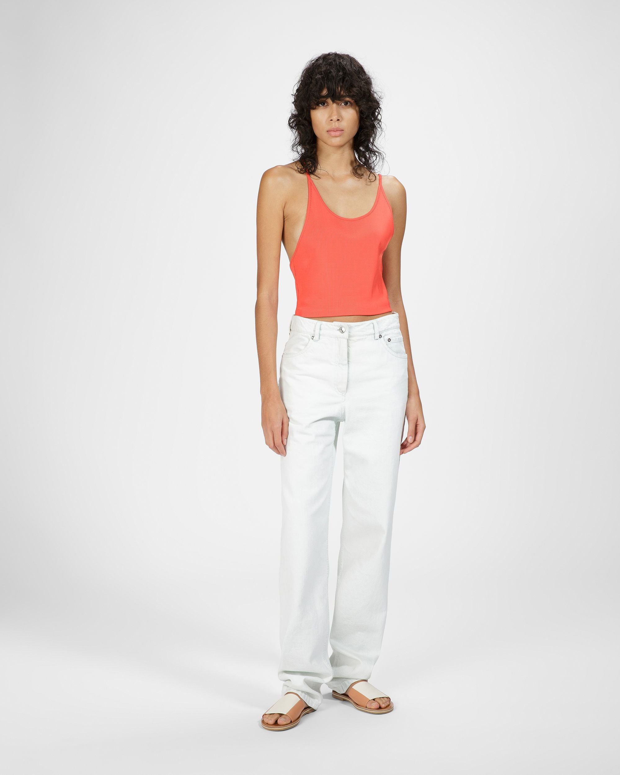 Bianka Sandalias De Piel En Melocotón Y Color Hueso - Mujer - Bally - 03