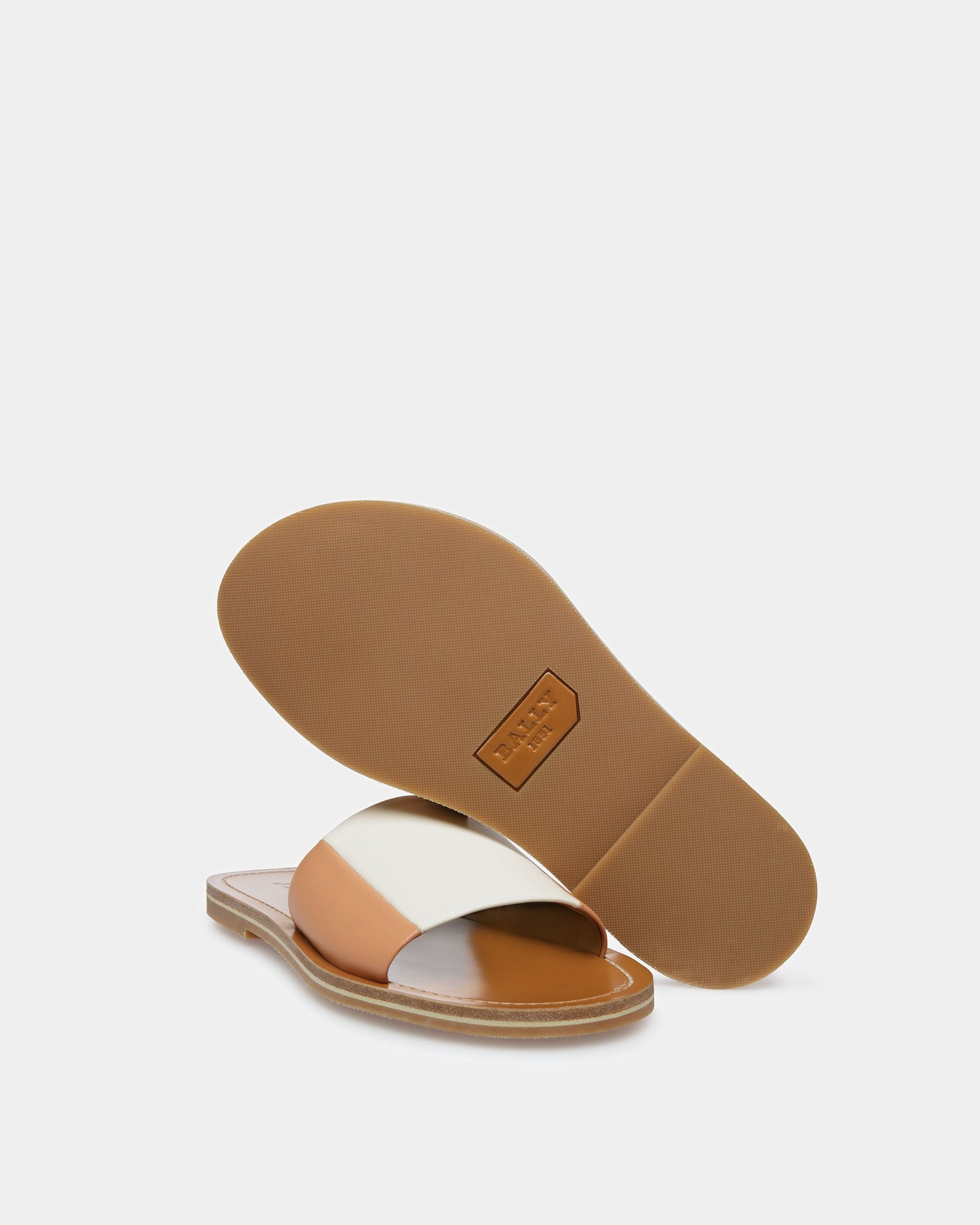 Bianka Sandalias De Piel En Melocotón Y Color Hueso - Mujer - Bally - 05