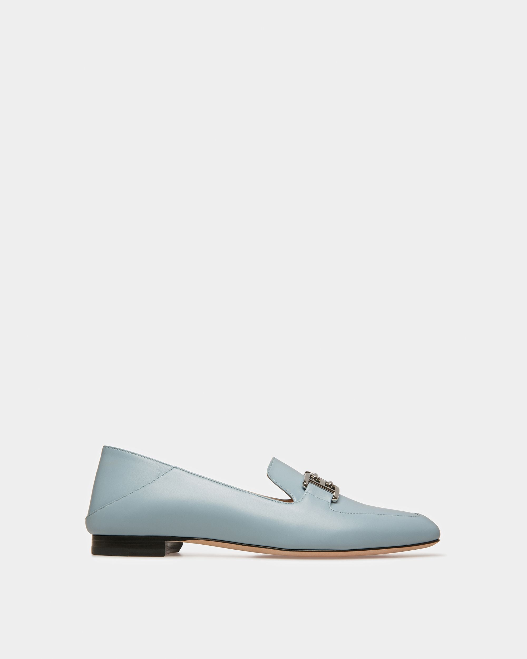 Ellah Mocasines De Piel En Azul Claro - Mujer - Bally - 01