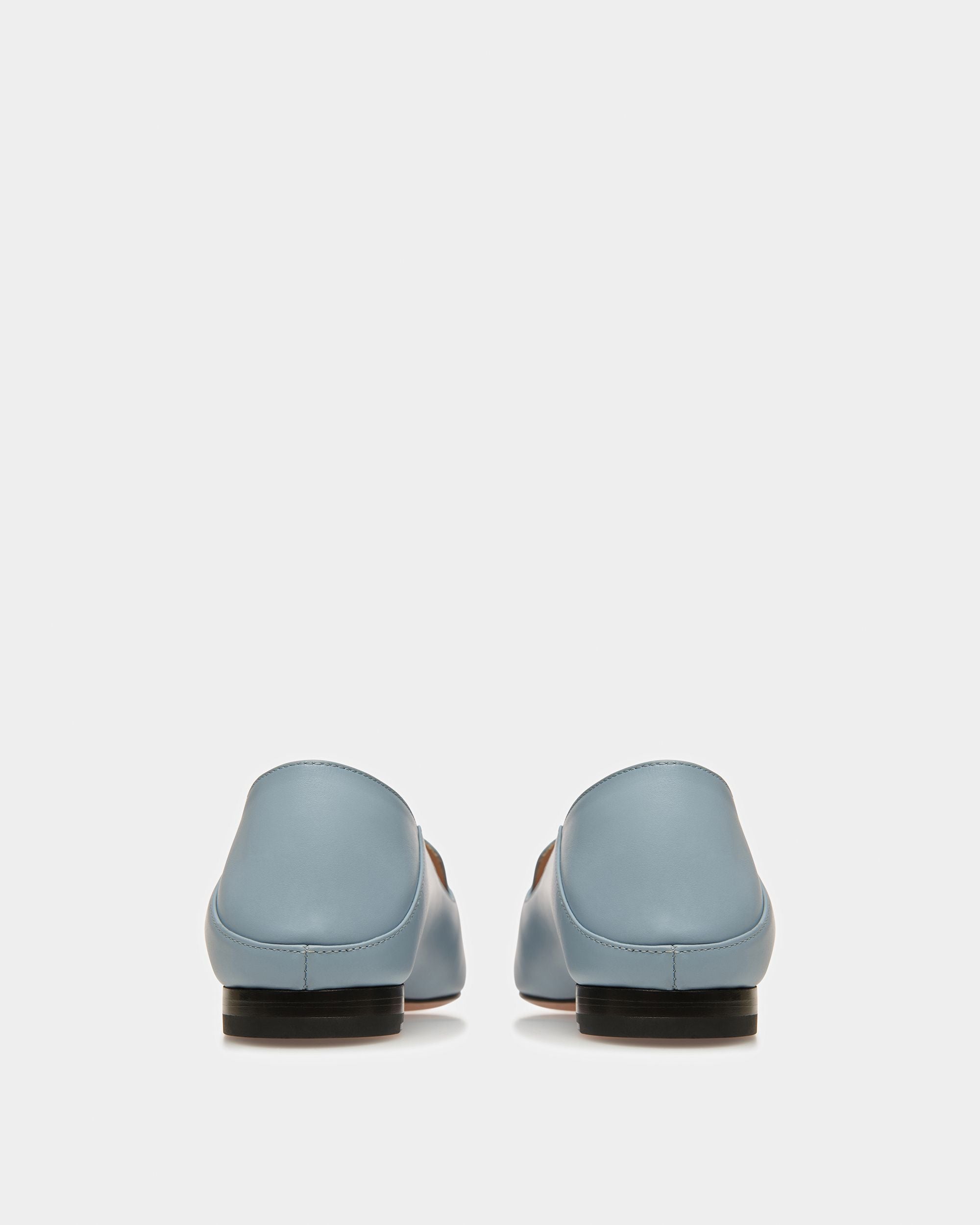 Ellah Mocasines De Piel En Azul Claro - Mujer - Bally - 04