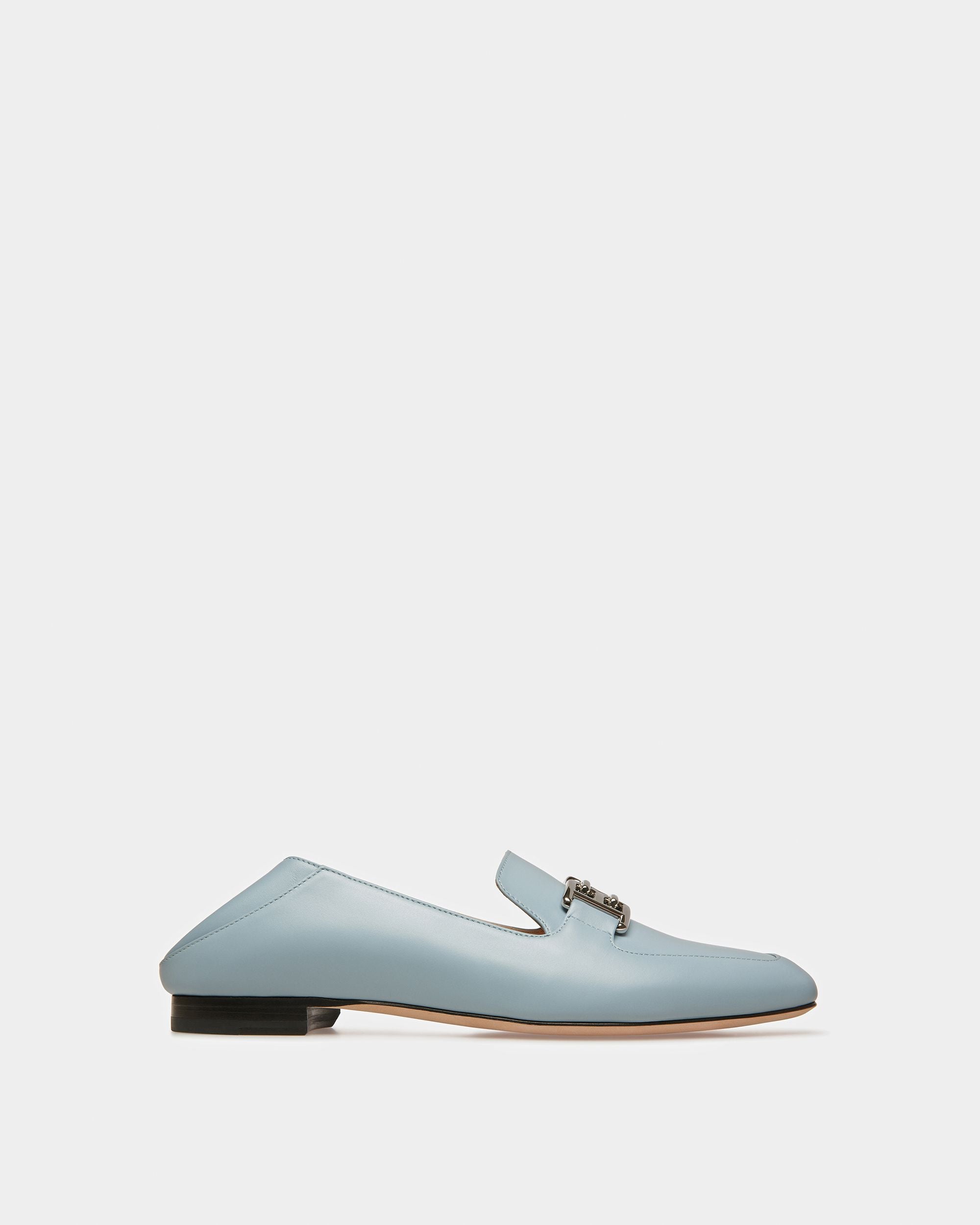 Ellah Mocasines De Piel En Azul Claro - Mujer - Bally - 07