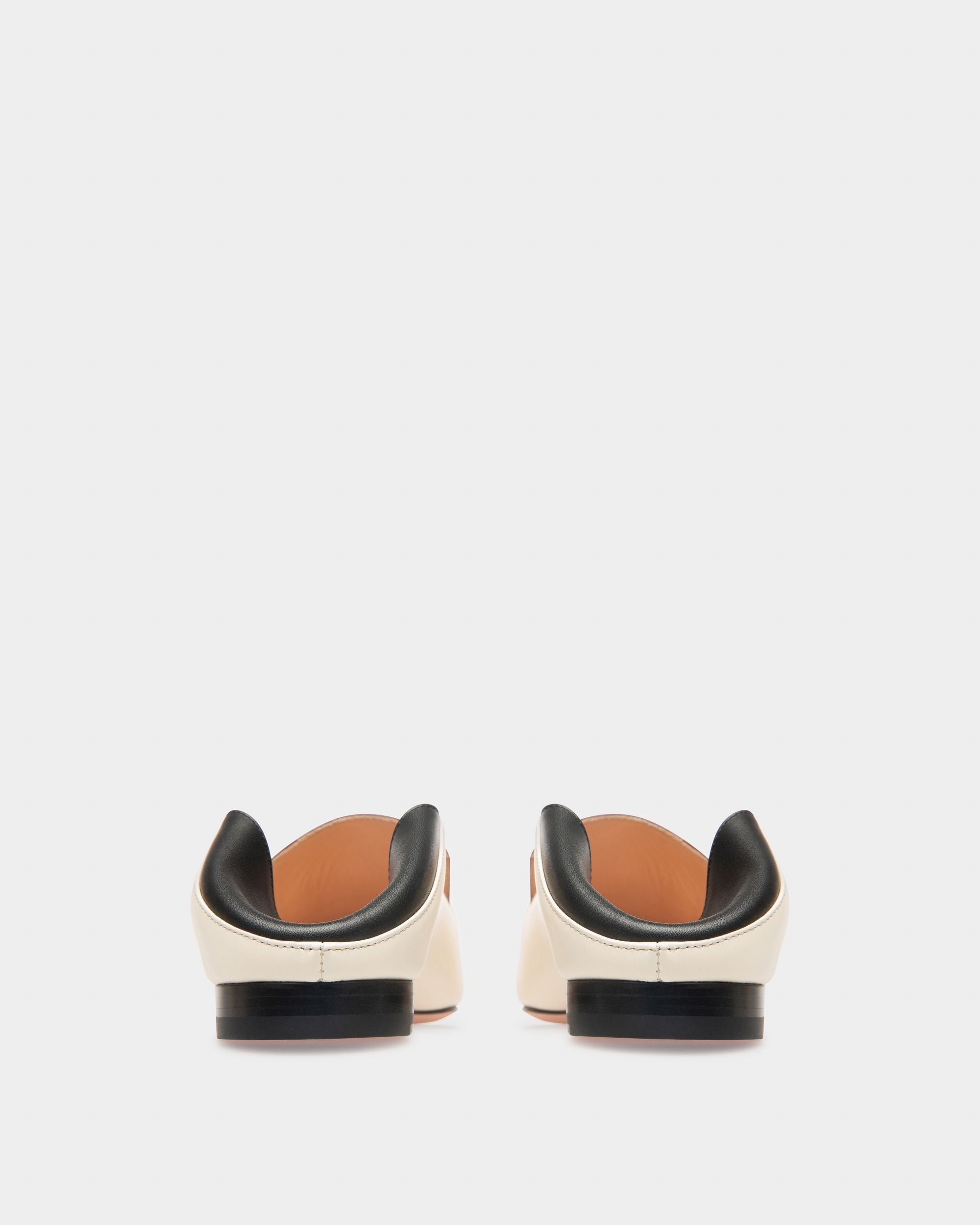 Ellah Flat Leather Loafers In Bone - Women's - Bally - 05