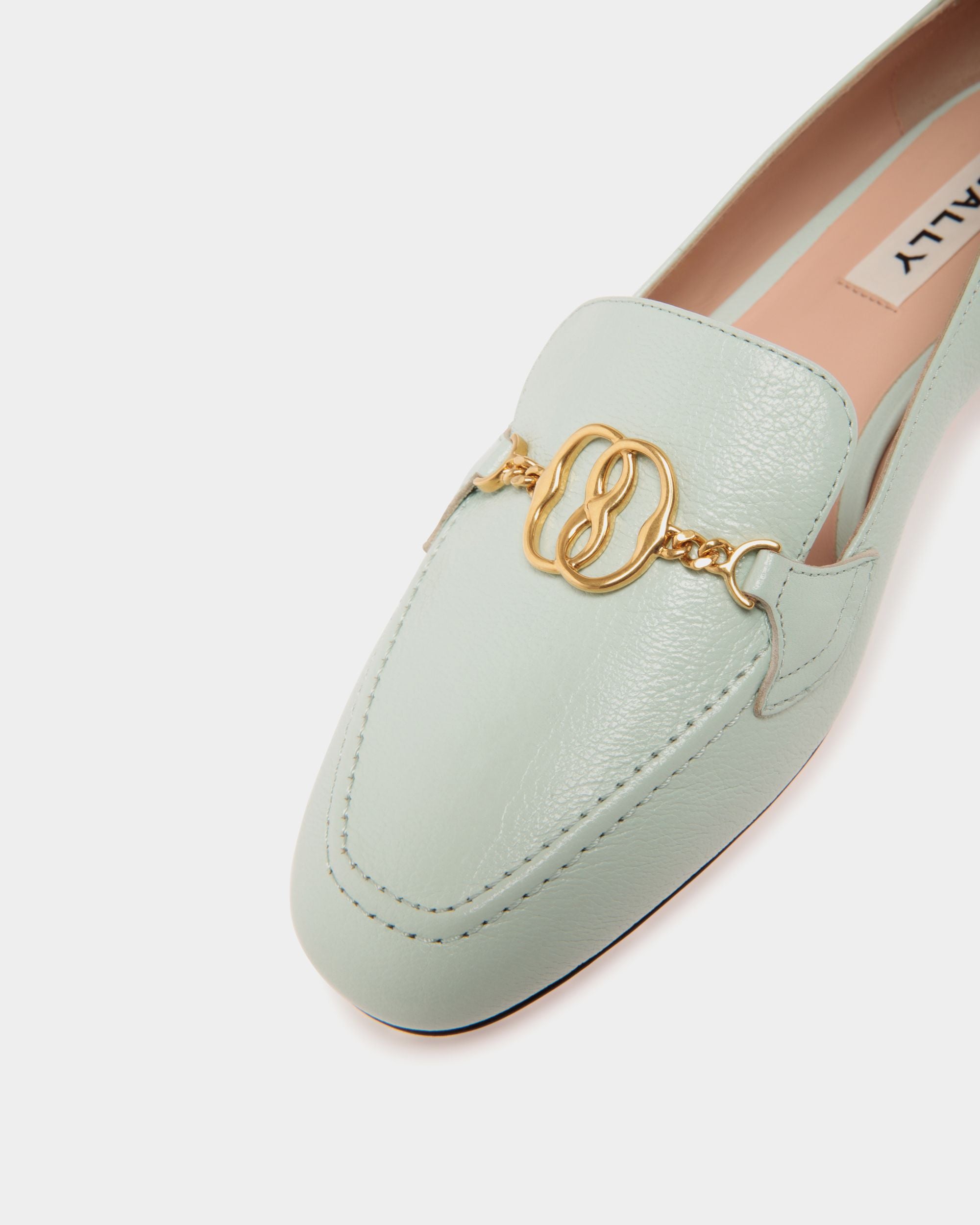 Loafer In Blue Leather - Women's - Bally - 05