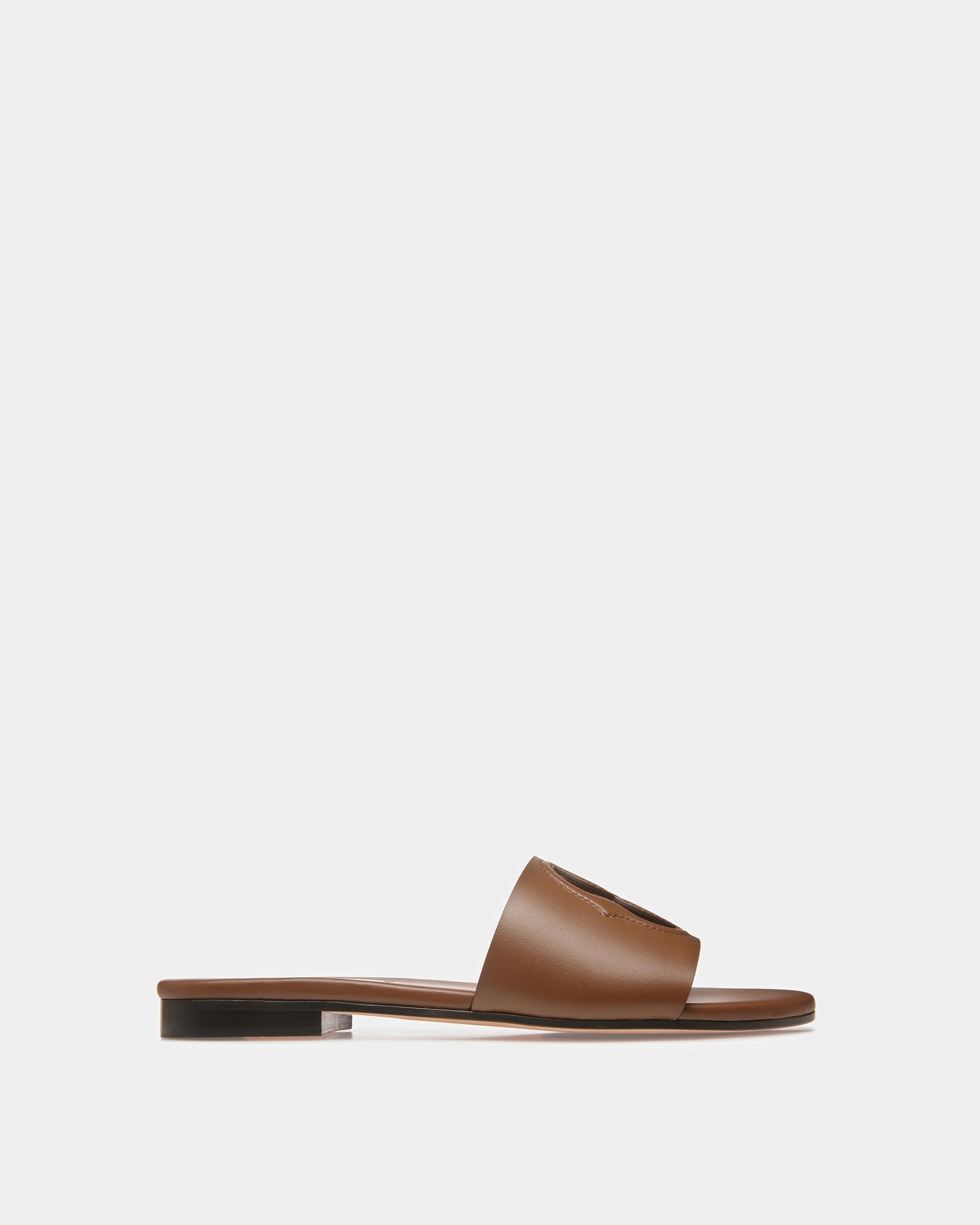 Sandalias Emblem De Piel Marrón - Mujer - Bally - 01