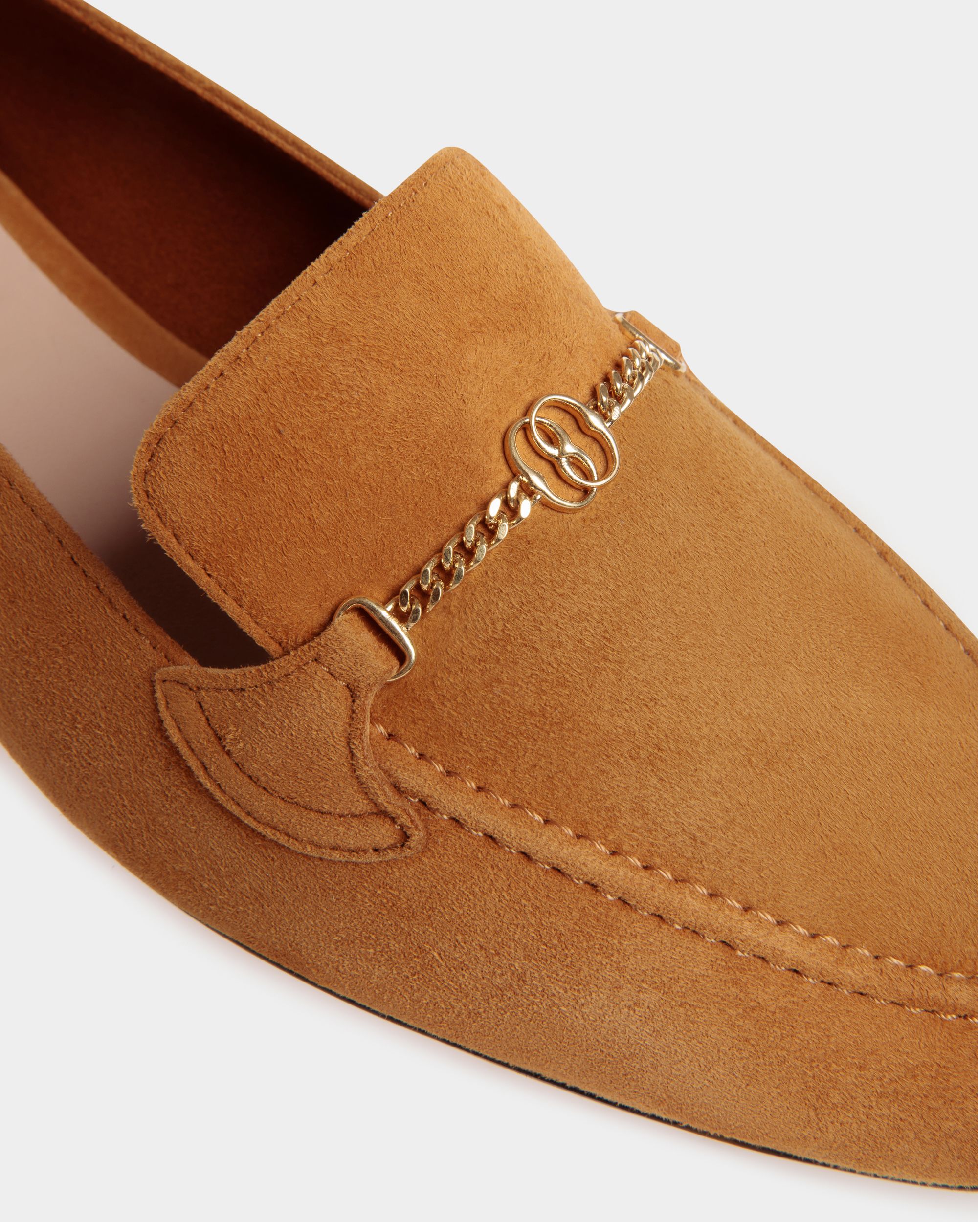 Daily Emblem Loafer in Brown Suede - Women's - Bally - 04