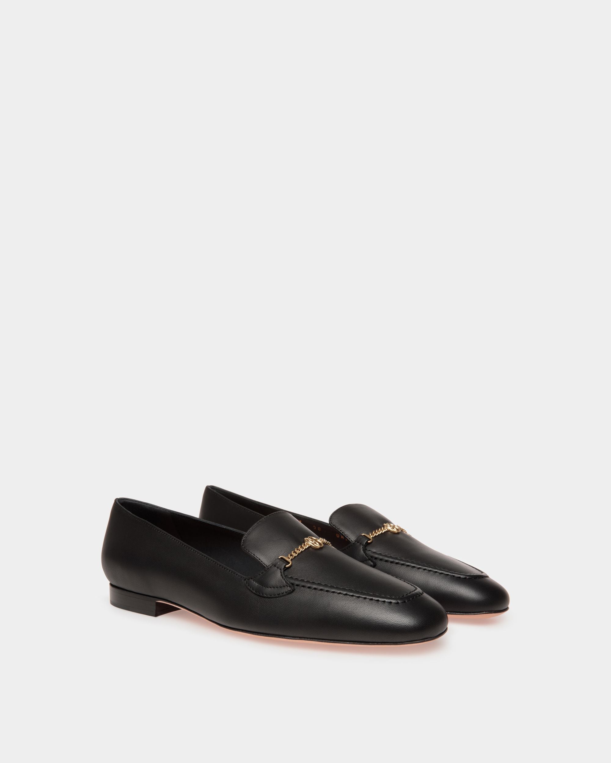 Mocasín Daily Emblem De Piel Negra - Mujer - Bally - 02
