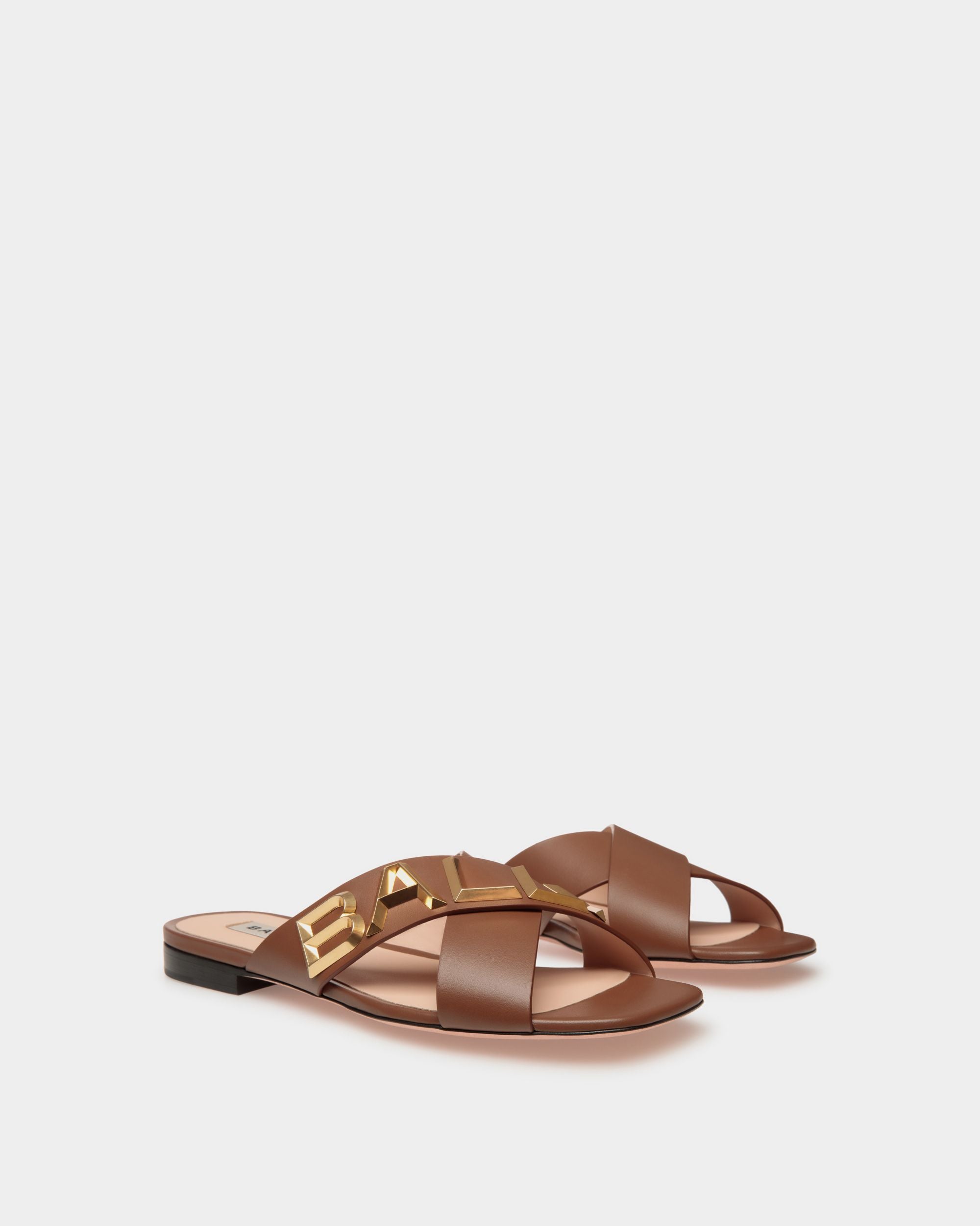Sandalias Planas Tipo Chancla Bally Spell De Piel - Mujer - Bally - 02