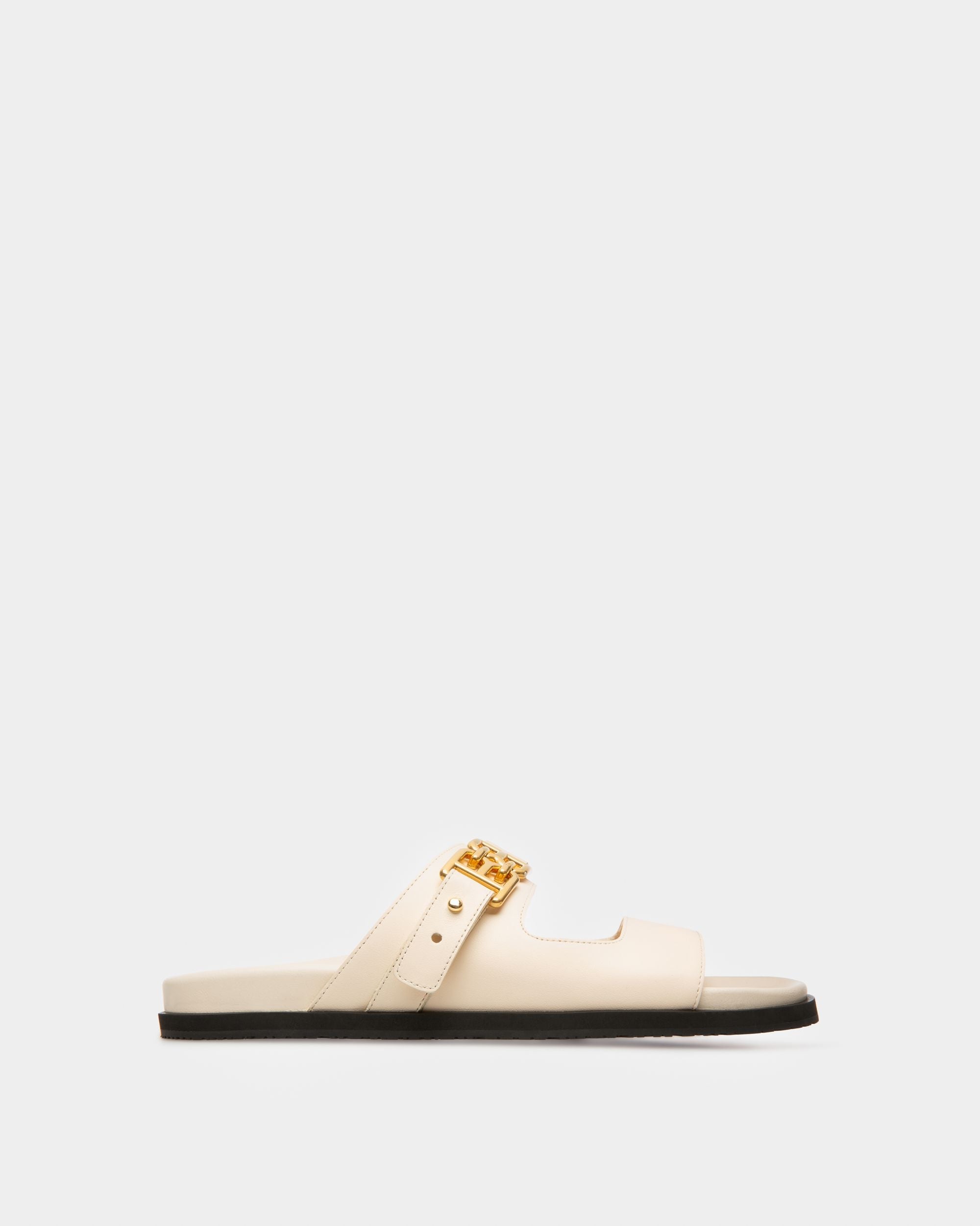 Emma Sandalias En Piel De Color Crema - Mujer - Bally - 01