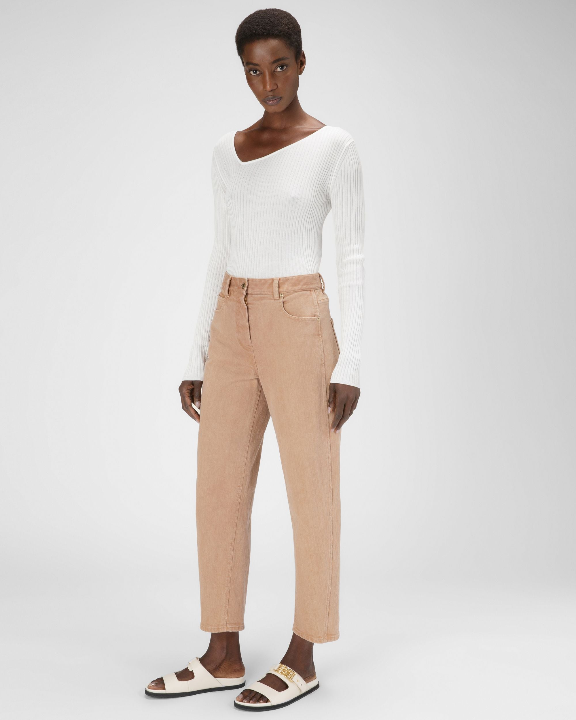 Emma Sandalias En Piel De Color Crema - Mujer - Bally - 03