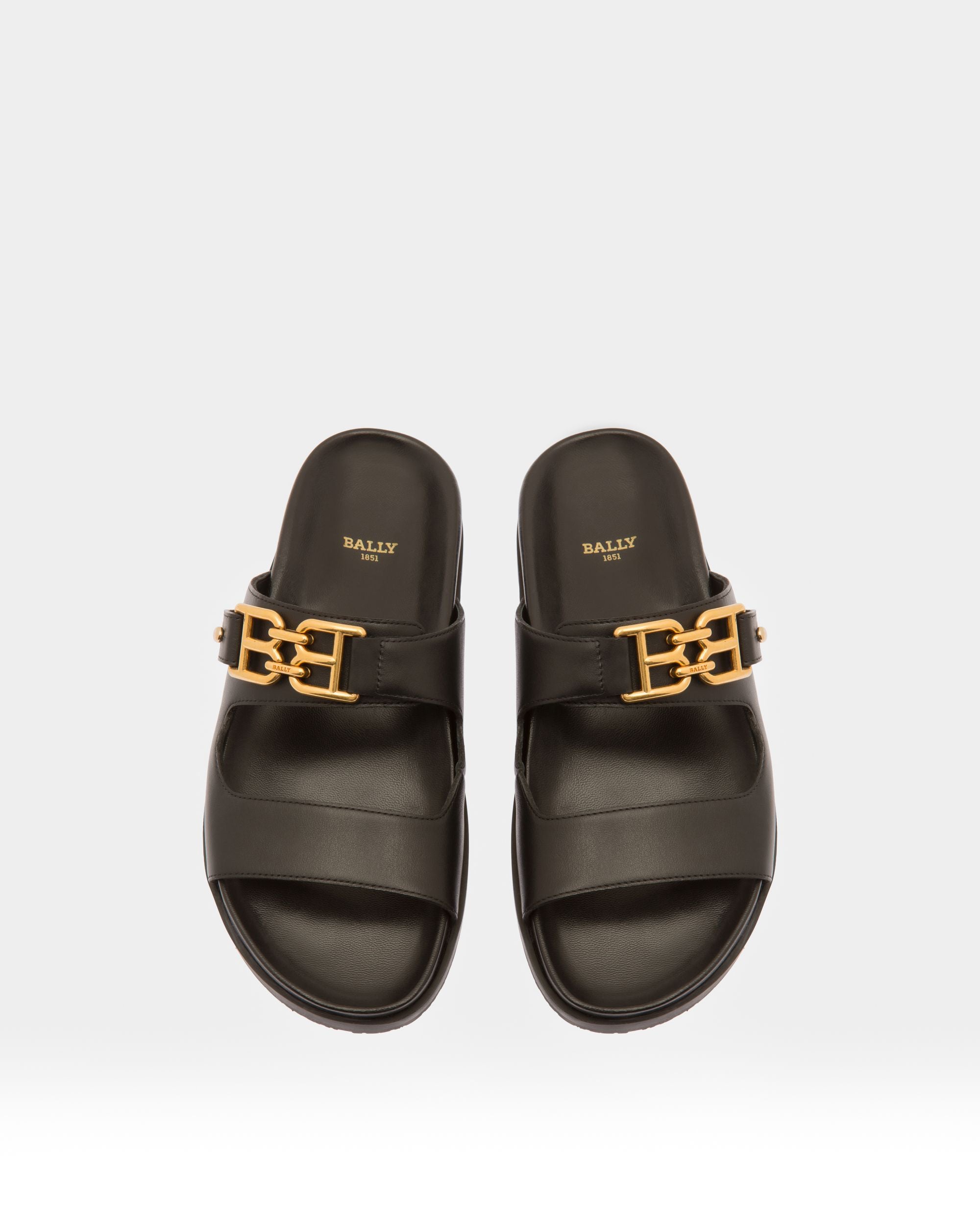 Emma Leather Sandals In Black - Women's - Bally - 02