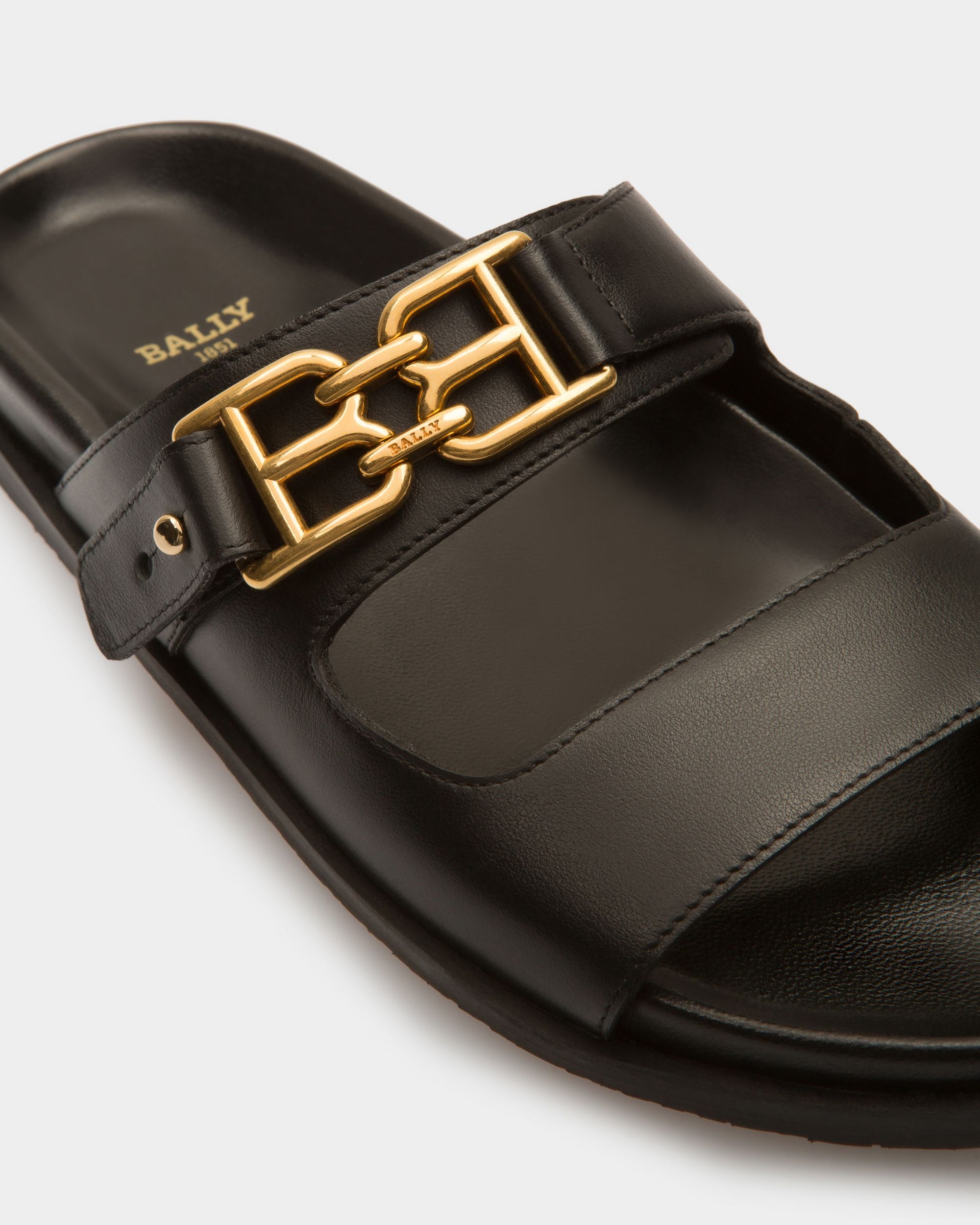 Emma Leather Sandals In Black - Women's - Bally - 06
