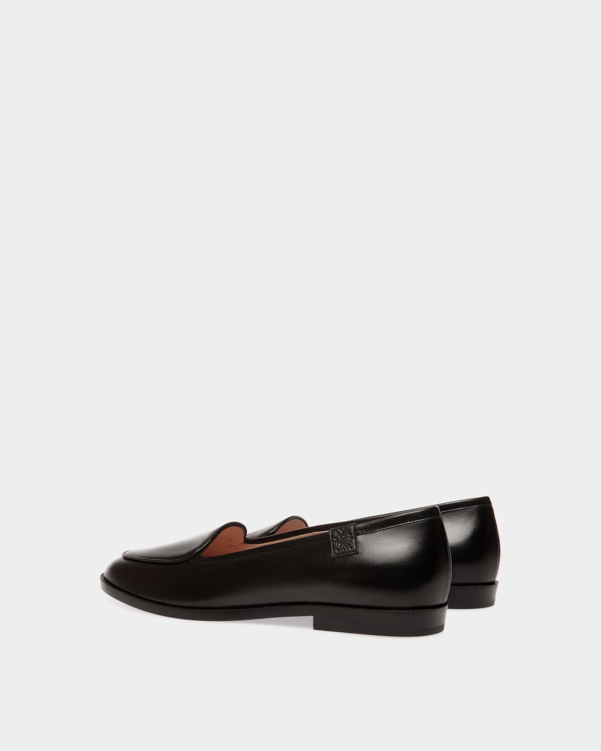 Elite Flat in Black Leather - Women's - Bally - 01