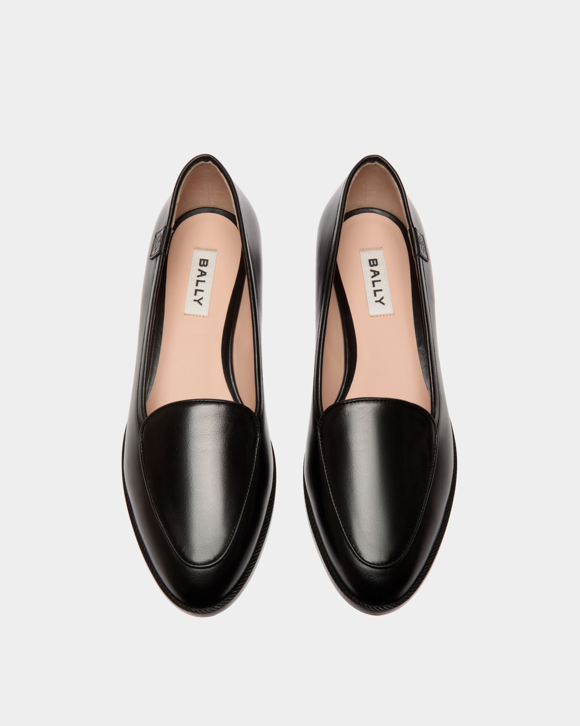 Elite Flat in Black Leather - Women's - Bally - 02