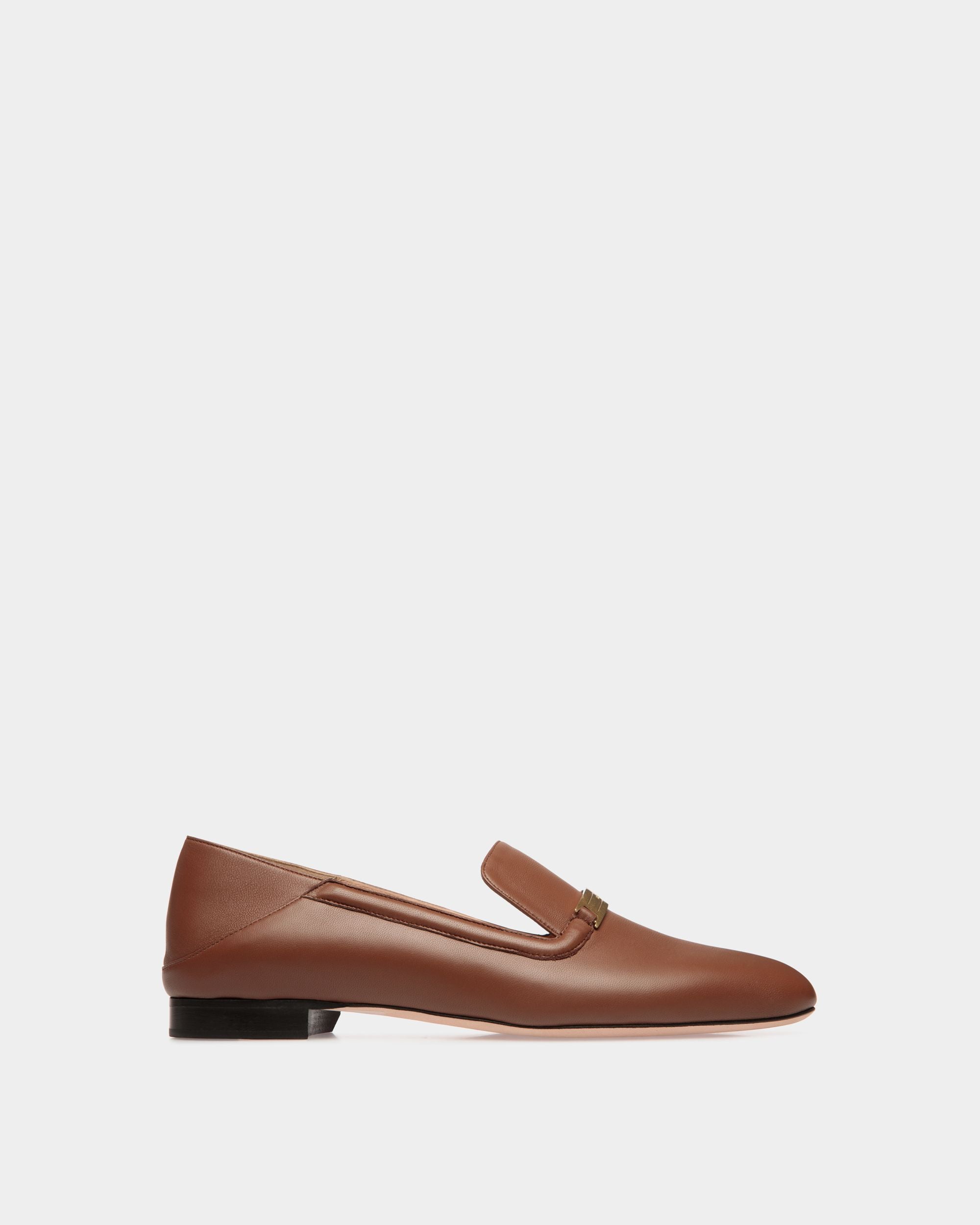 Deco Slipper in Brown Leather - Mujer - Bally - 01
