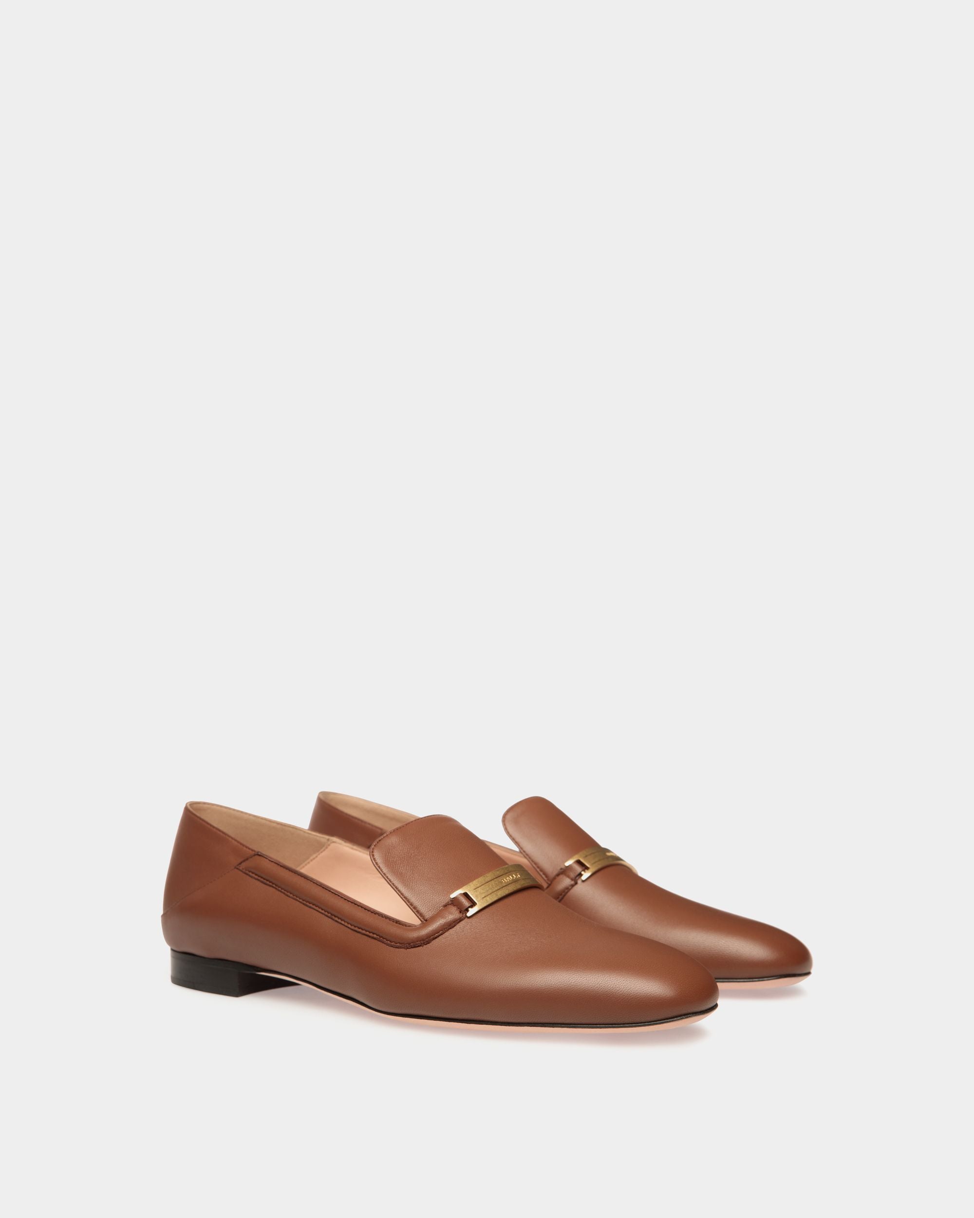 Deco Slipper in Brown Leather - Mujer - Bally - 03