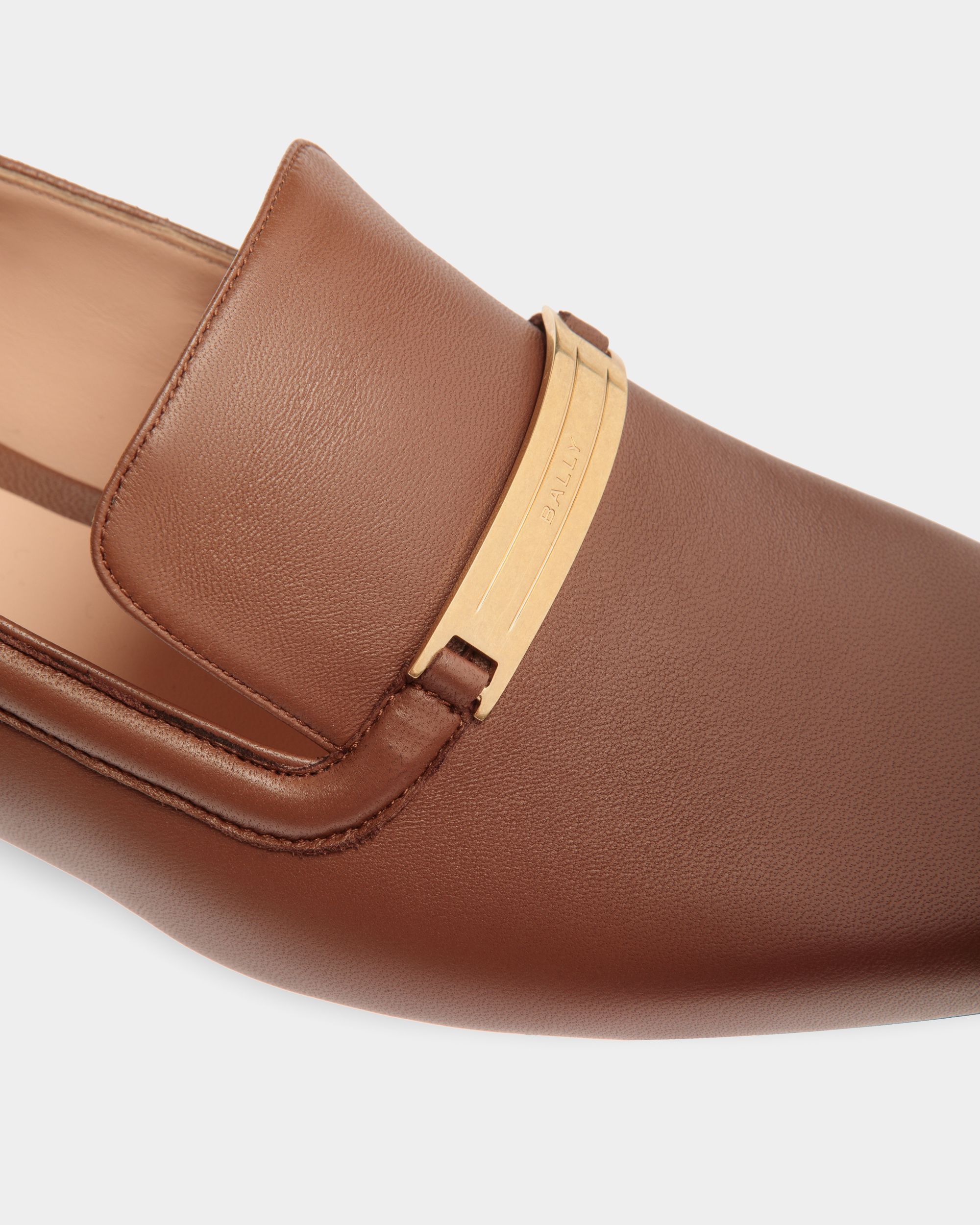 Deco Slipper in Brown Leather - Mujer - Bally - 06
