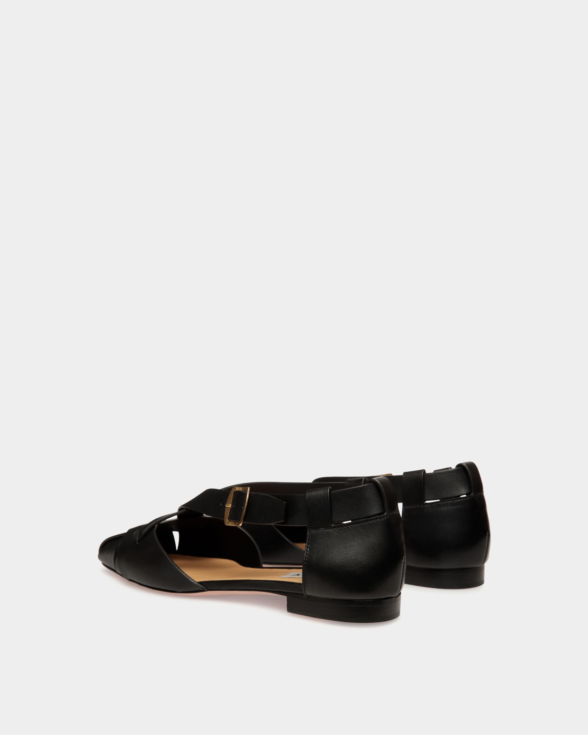 Zapato Plano Sylt De Piel Cepillada Negra - Mujer - Bally - 04