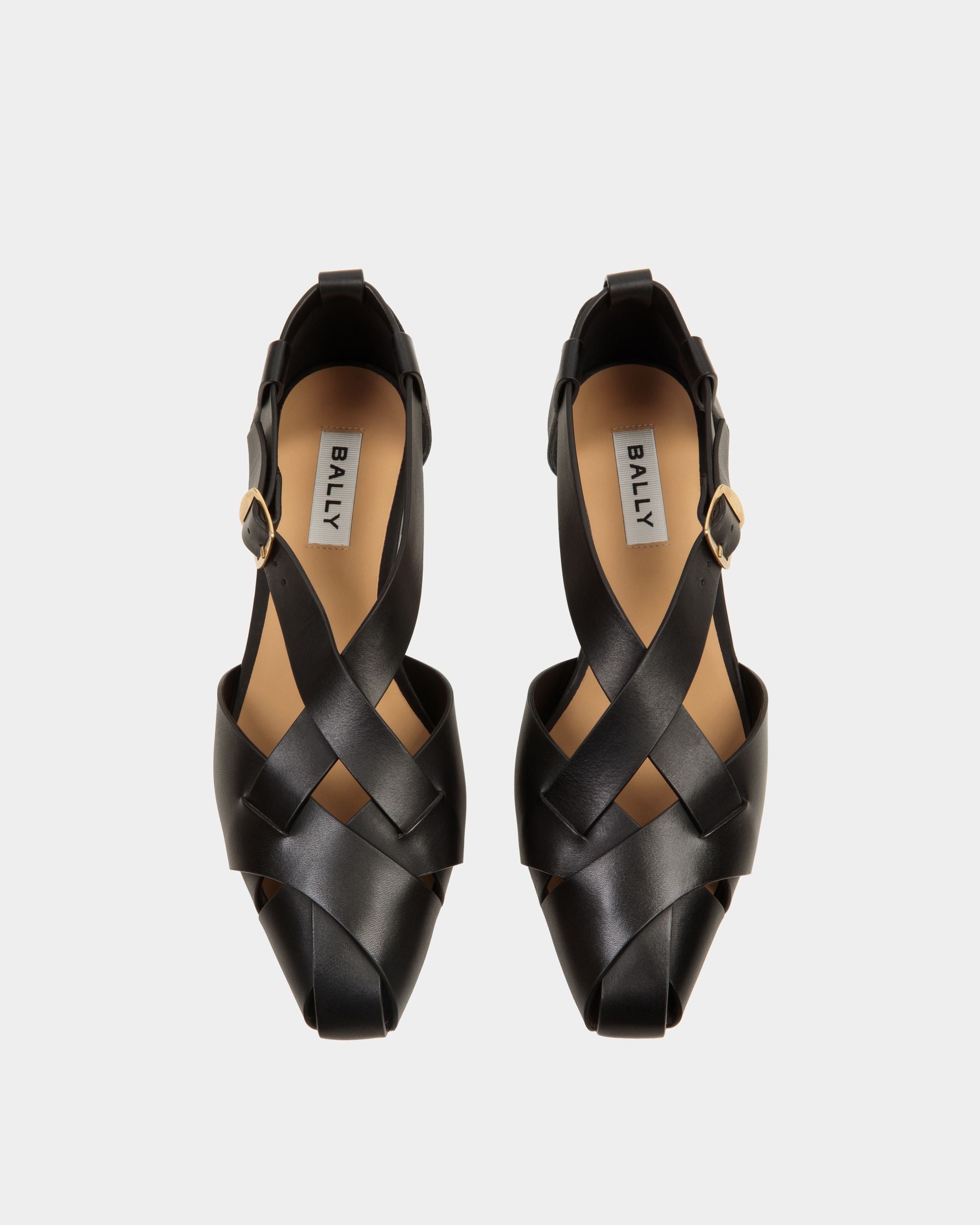 Zapato Plano Sylt De Piel Cepillada Negra - Mujer - Bally - 05