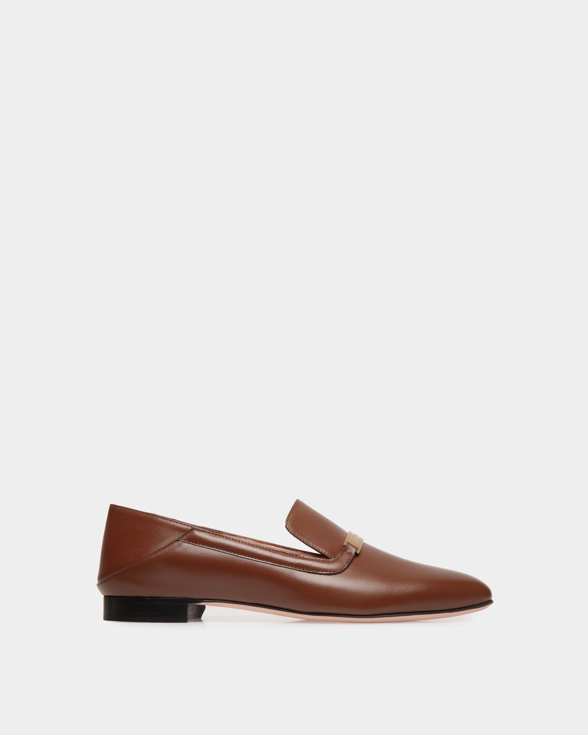 Deco Slipper in Brown Leather - Mujer - Bally - 01