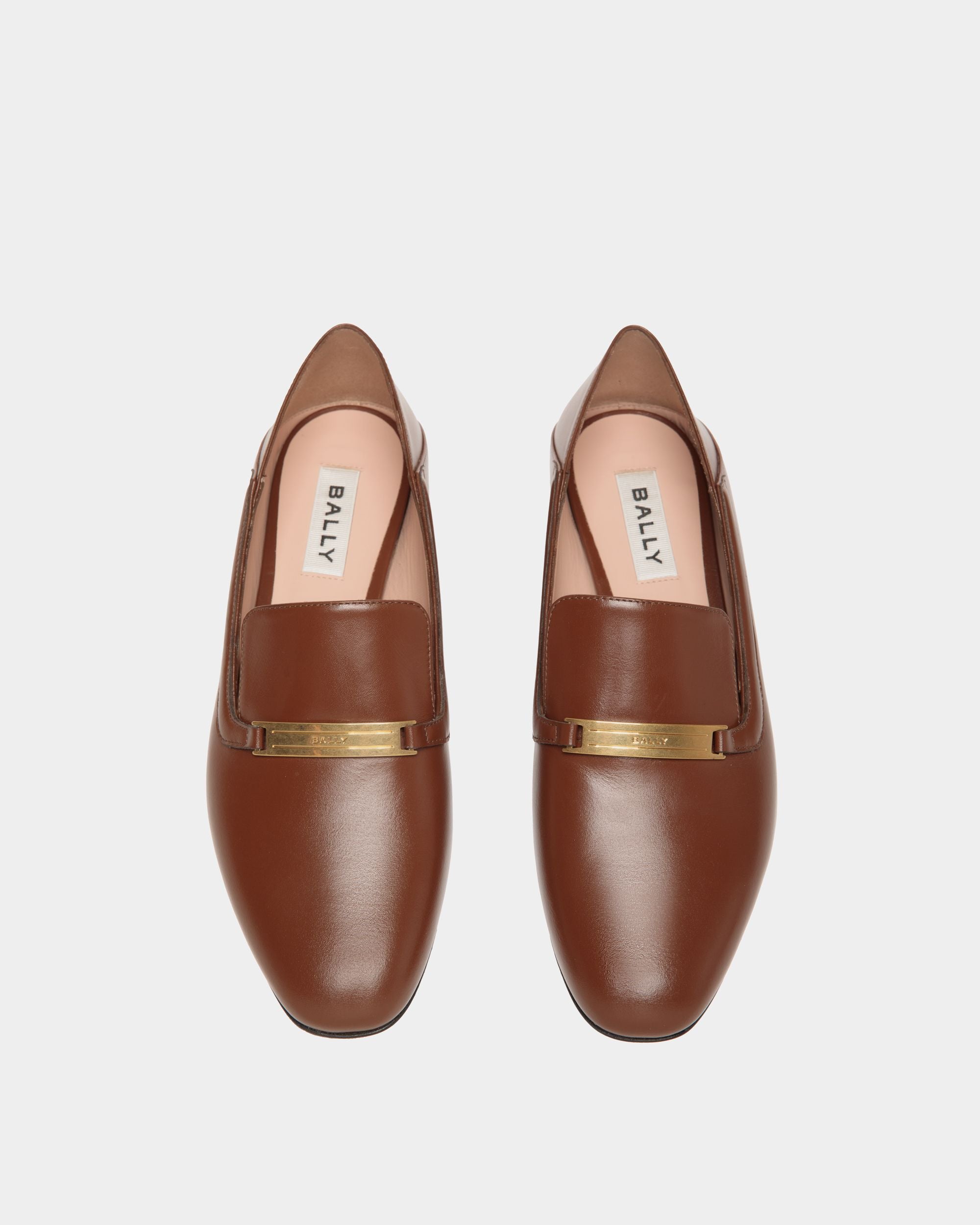 Deco Slipper in Brown Leather - Mujer - Bally - 04