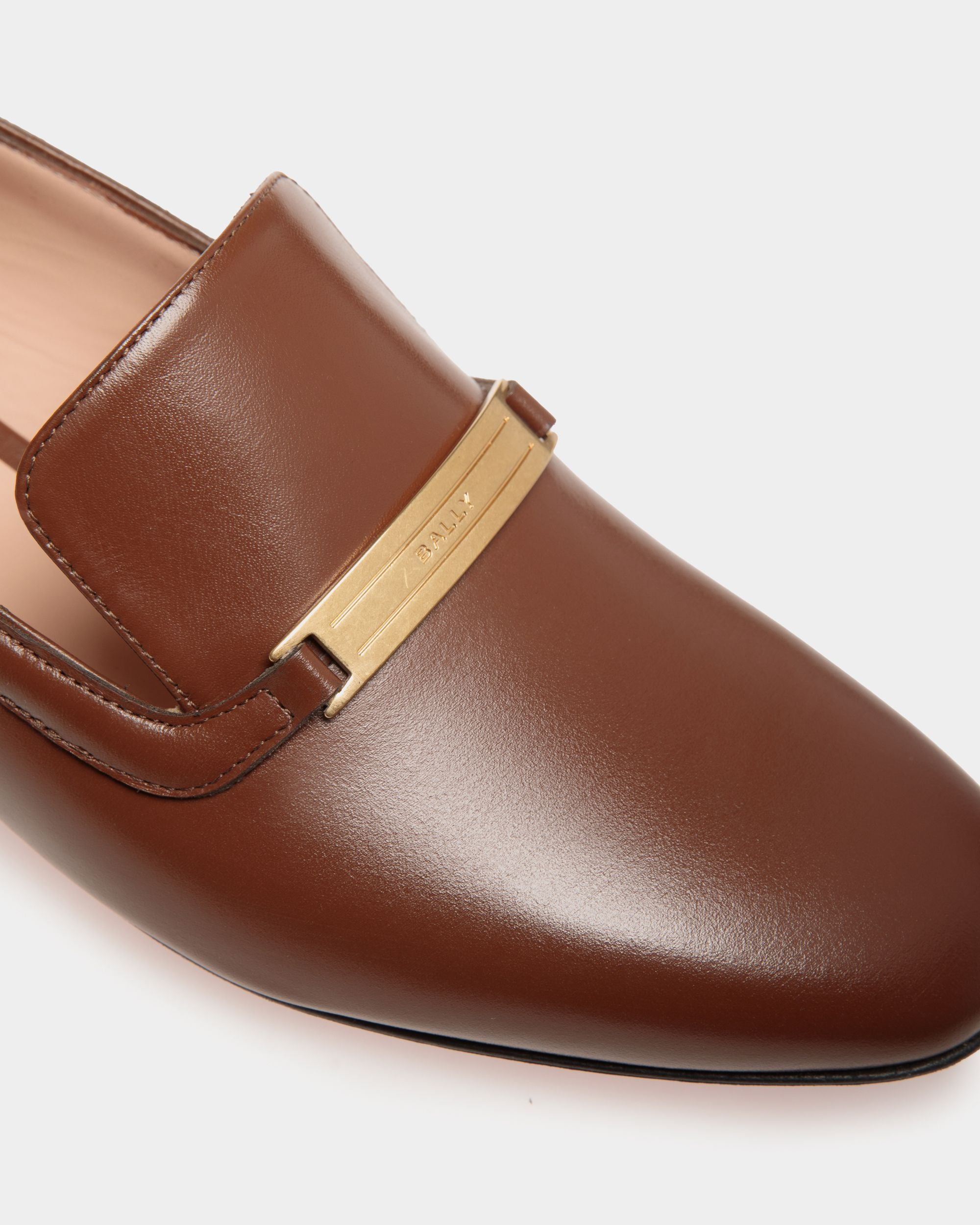 Deco Slipper in Brown Leather - Mujer - Bally - 05