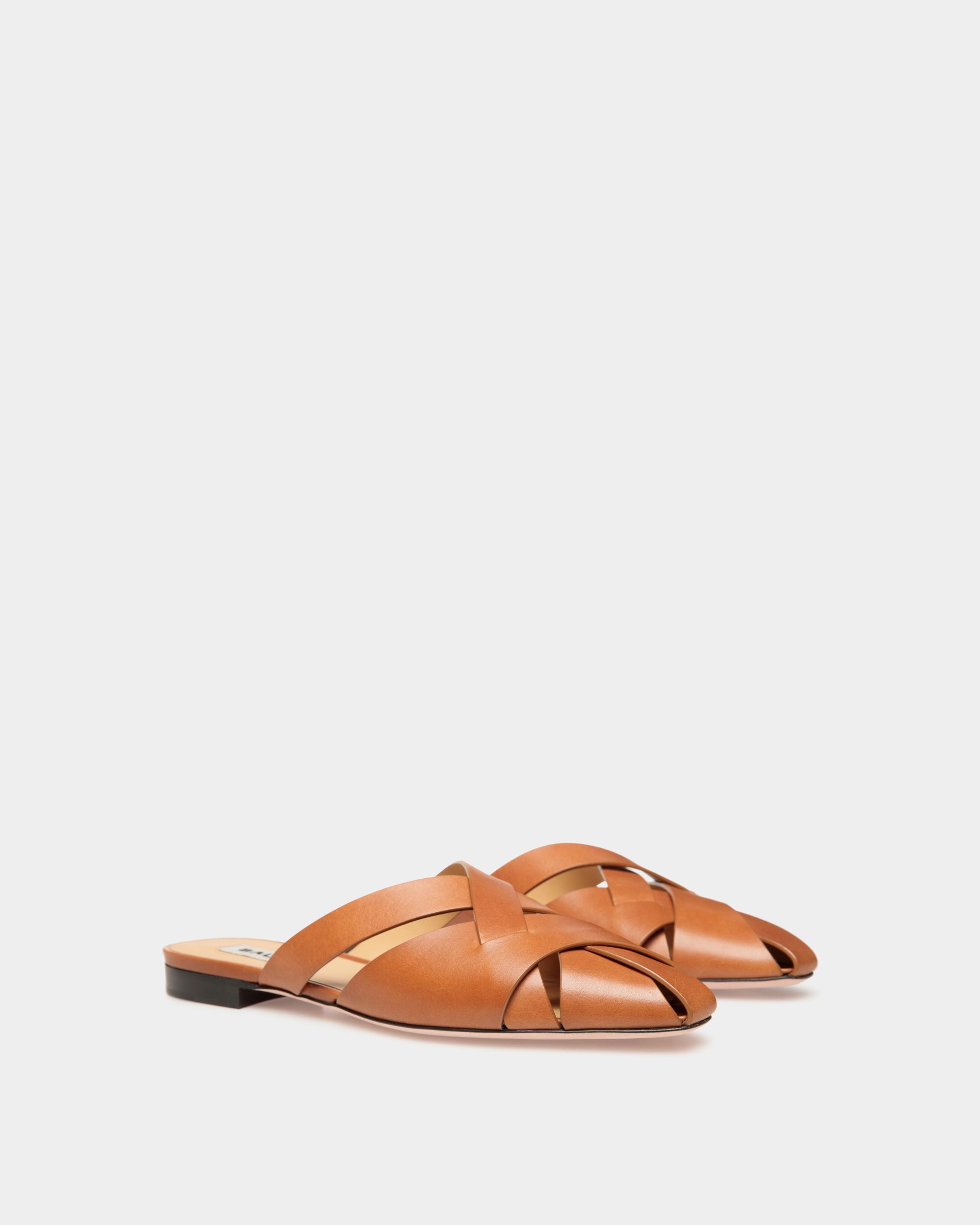 Sylt Sandal in Brown Brushed Leather - Mujer - Bally - 03