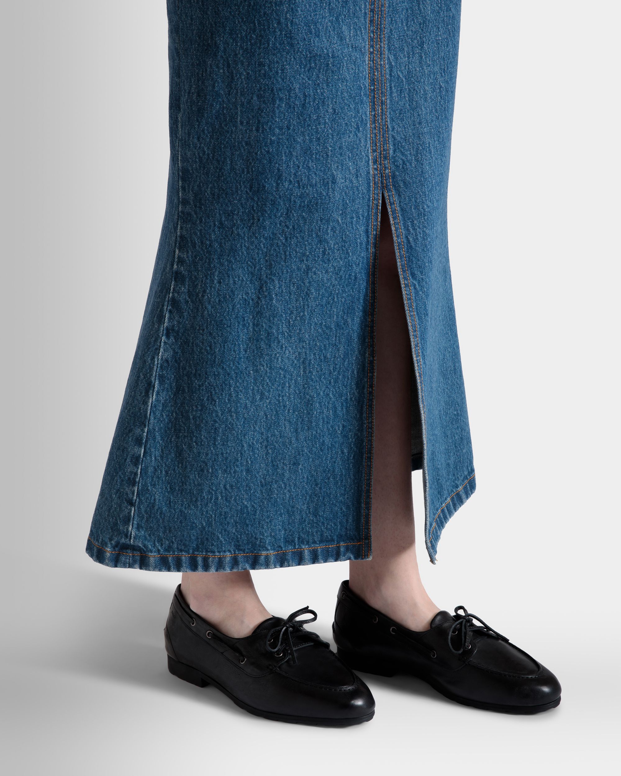 Mocasín Plume De Piel Negra - Mujer - Bally - 02