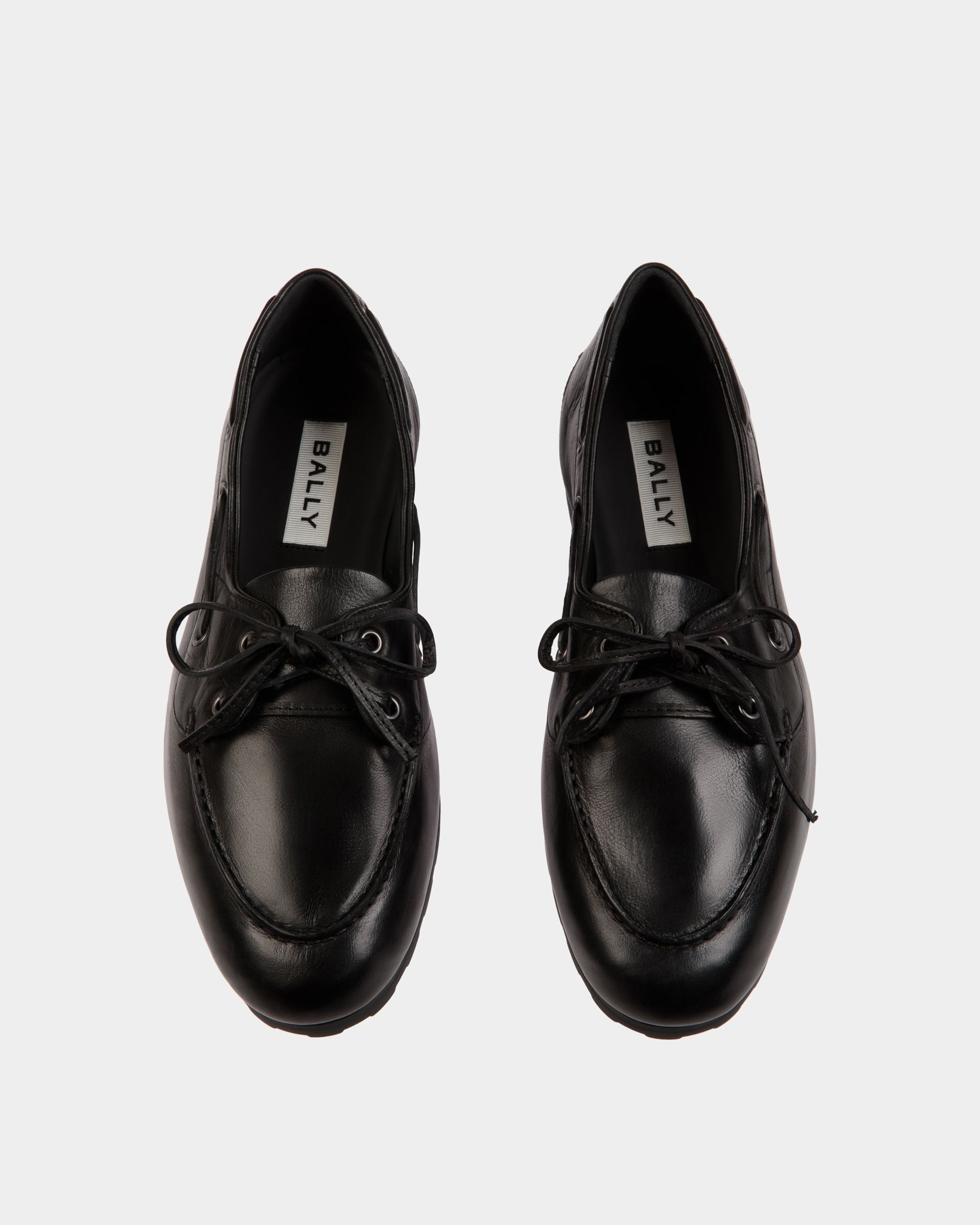 Mocasín Plume De Piel Negra - Mujer - Bally - 05