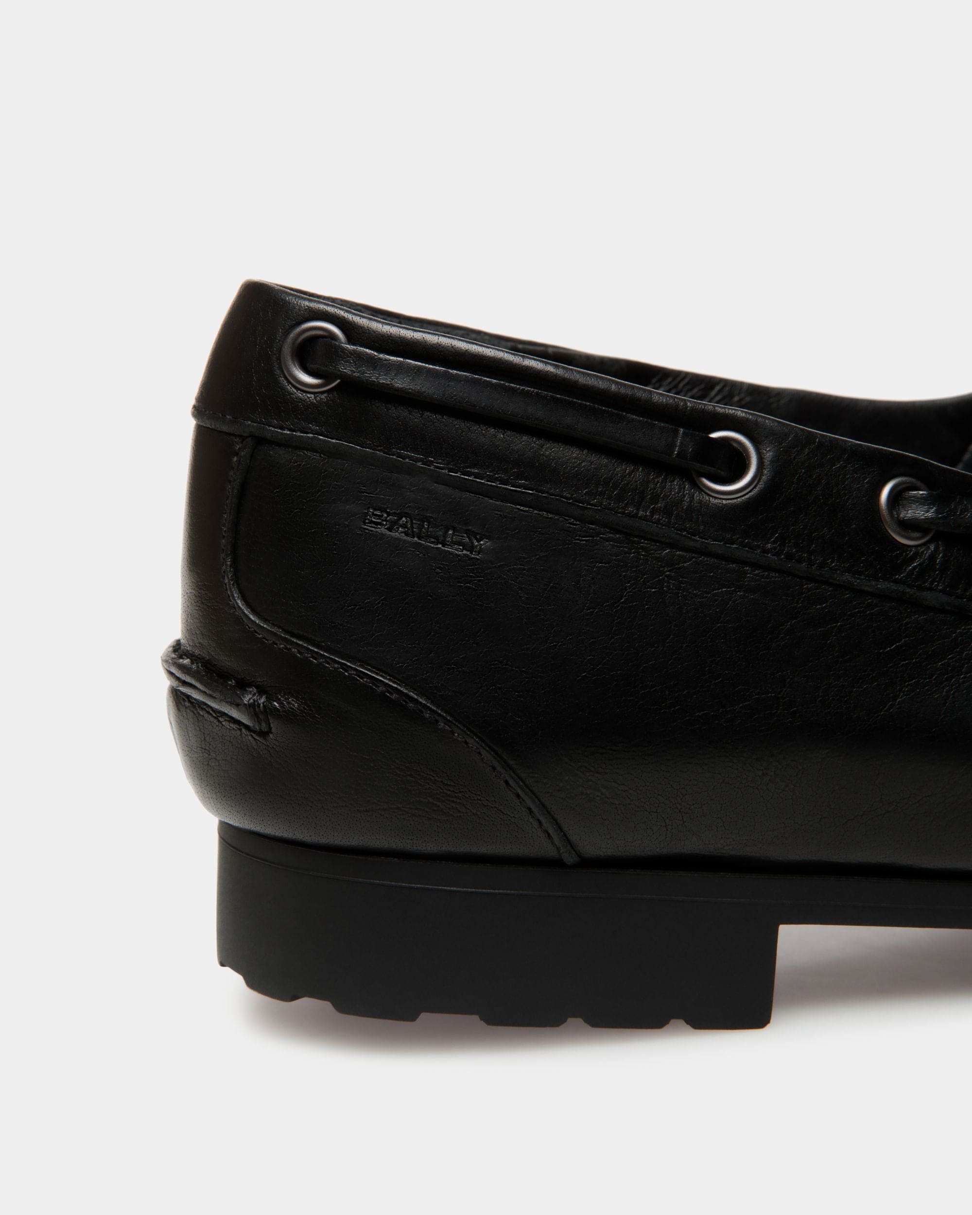 Mocasín Plume De Piel Negra - Mujer - Bally - 06