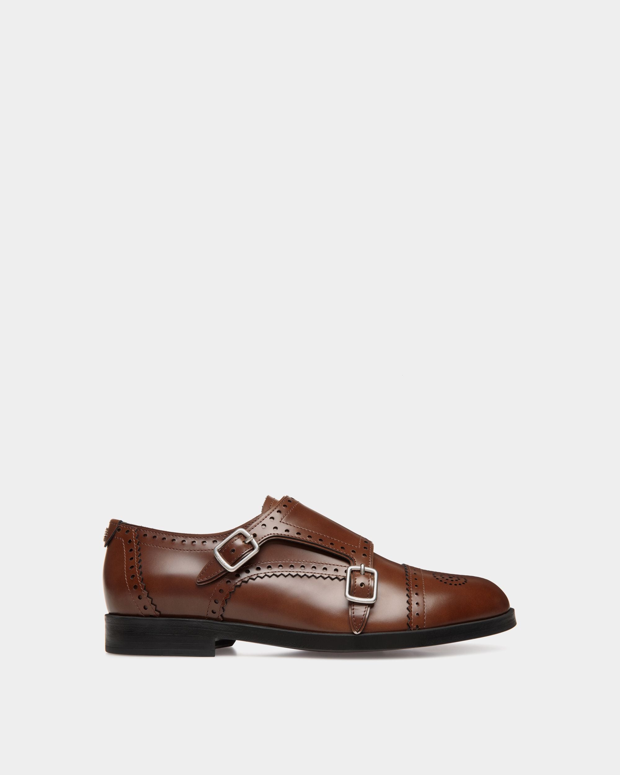 Egli Flat In Brown Leather - Women's - Bally - 01