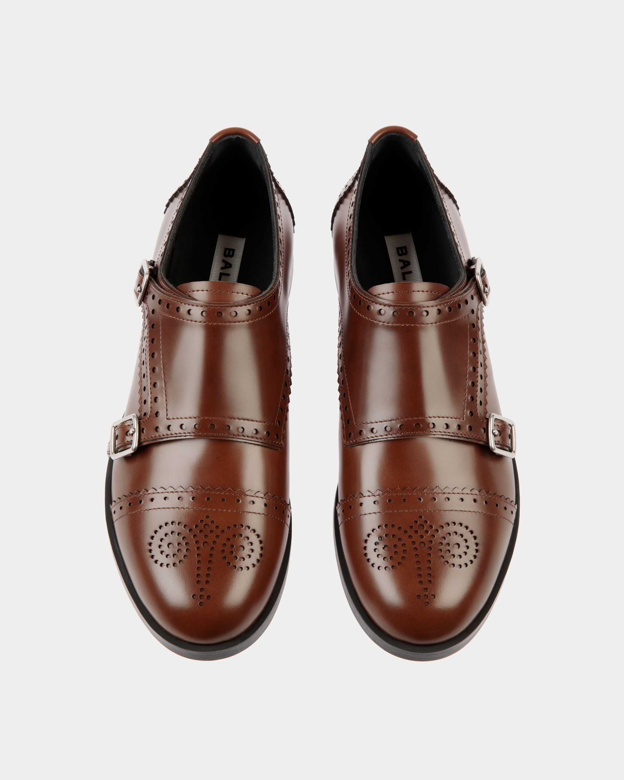 Egli Flat In Brown Leather - Women's - Bally - 05