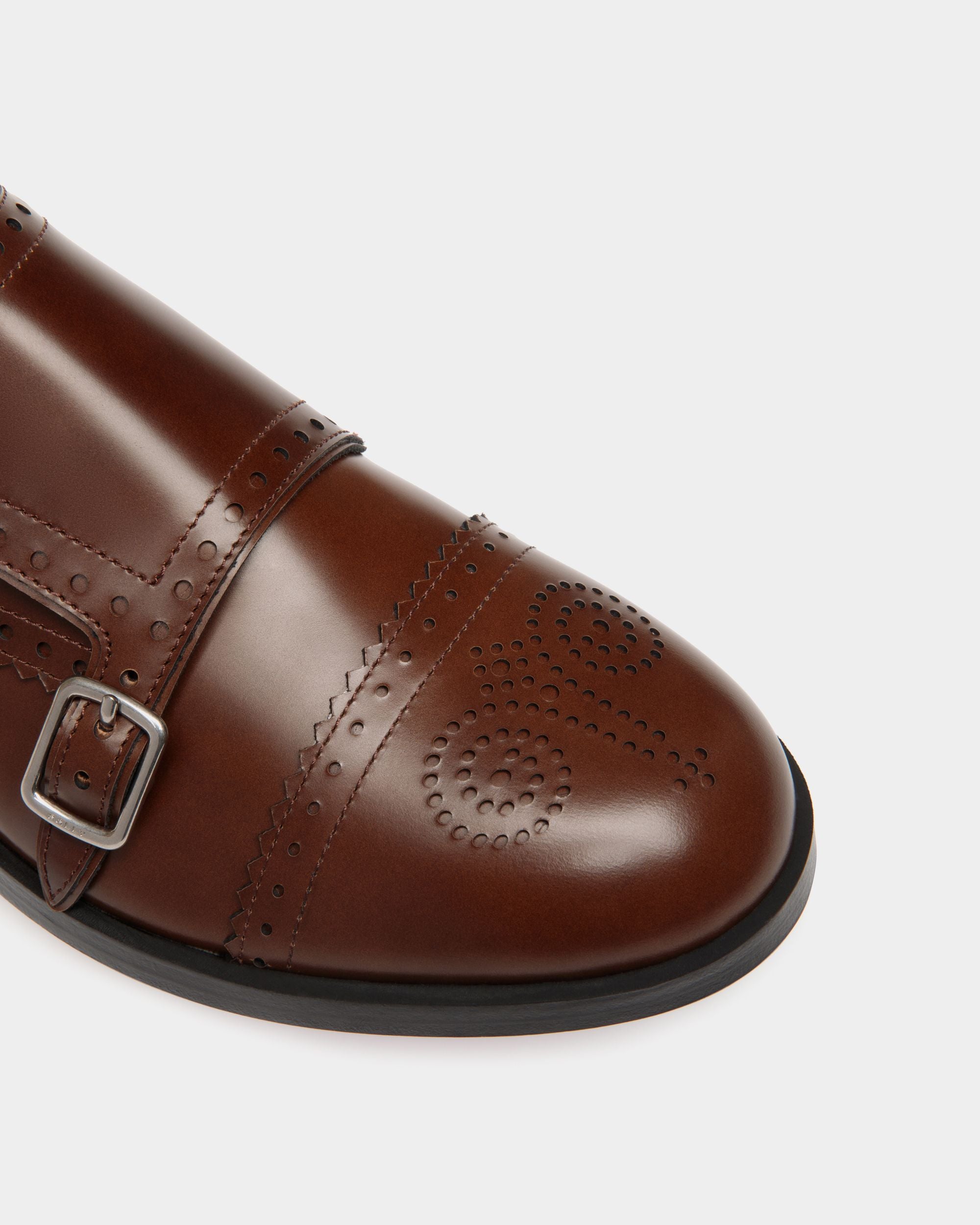 Egli Flat In Brown Leather - Women's - Bally - 06