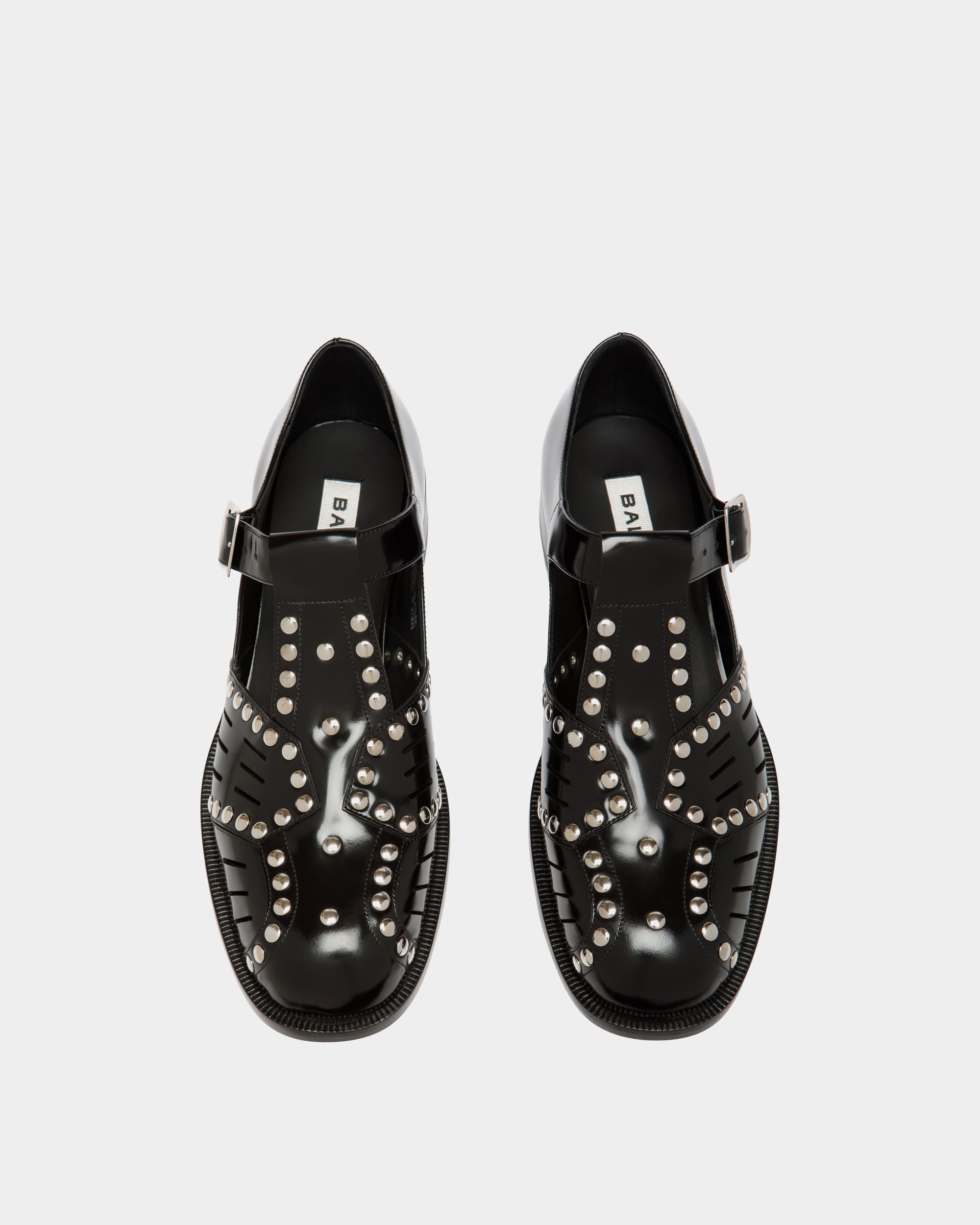 Sandalia Plana Spiegel De Piel Negra - Mujer - Bally - 04