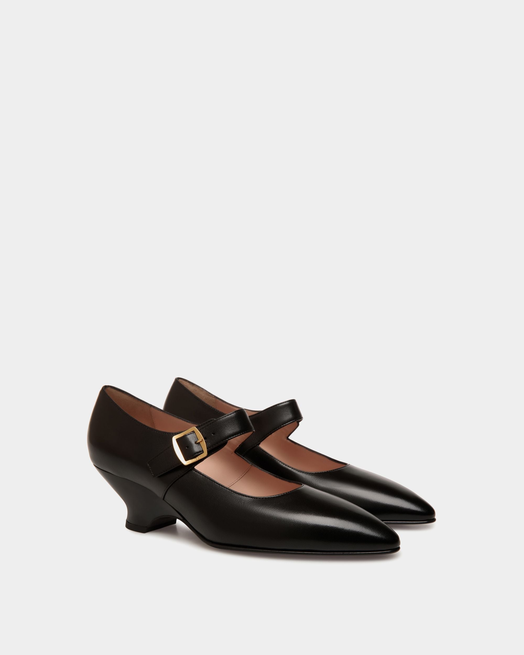 Glendy Pump in Black Leather - Mujer - Bally - 02