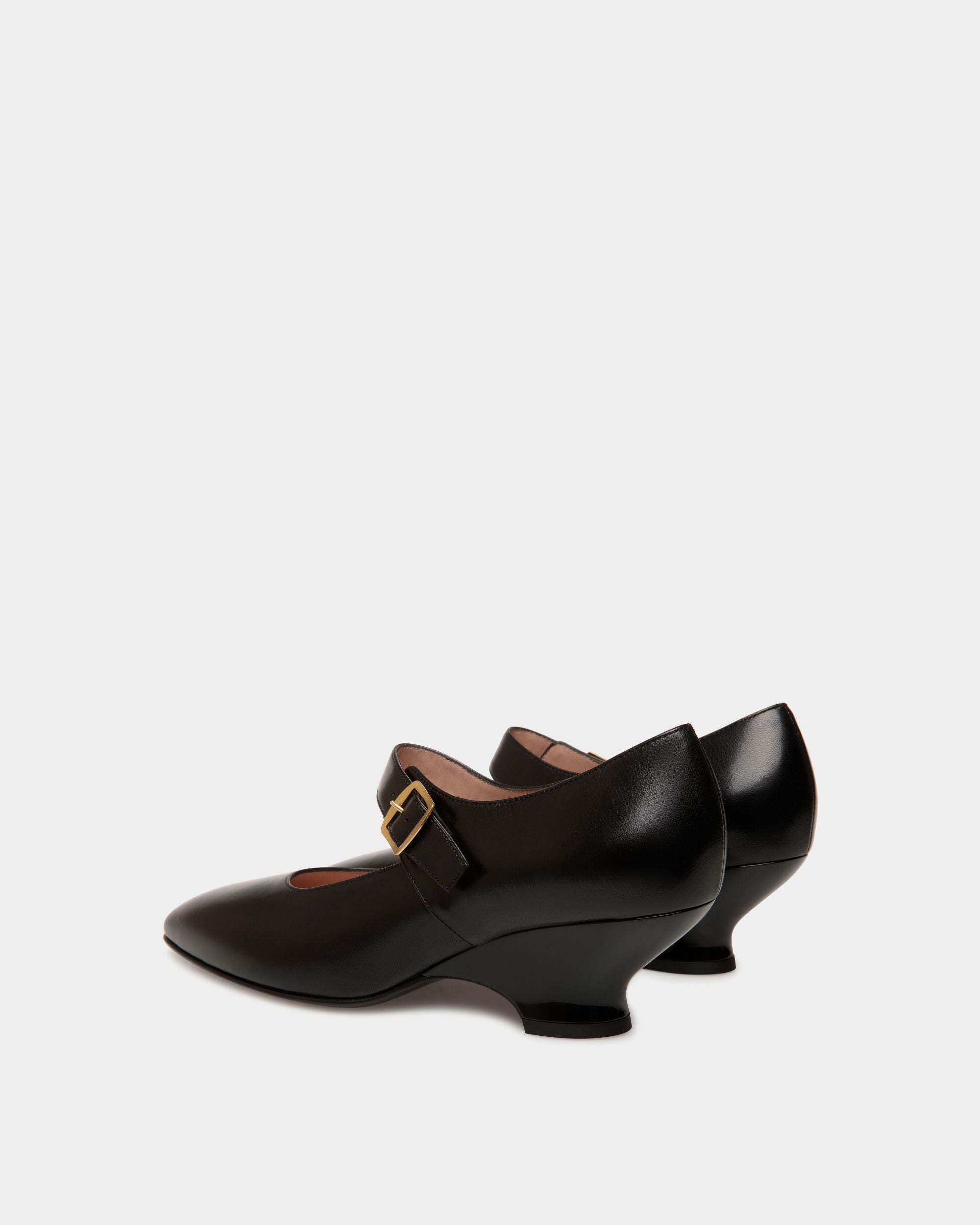 Glendy Pump in Black Leather - Mujer - Bally - 03
