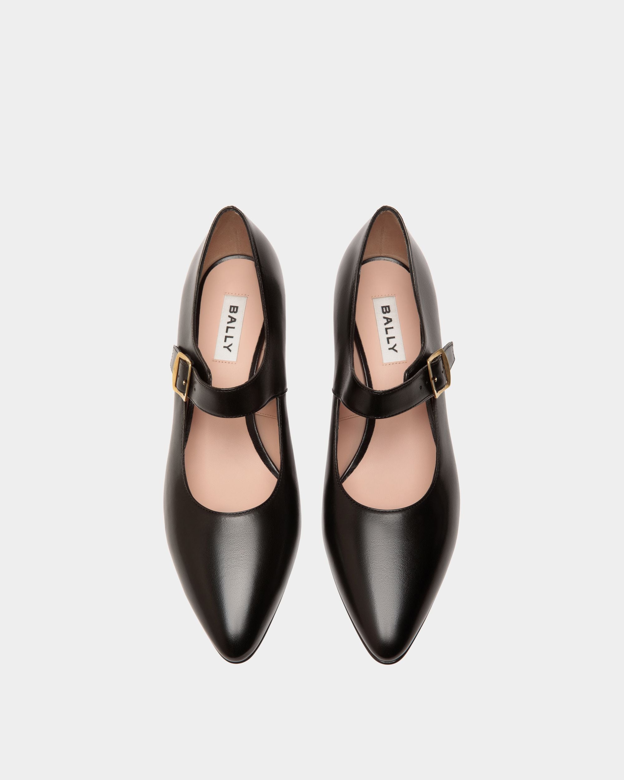 Glendy Pump in Black Leather - Mujer - Bally - 04