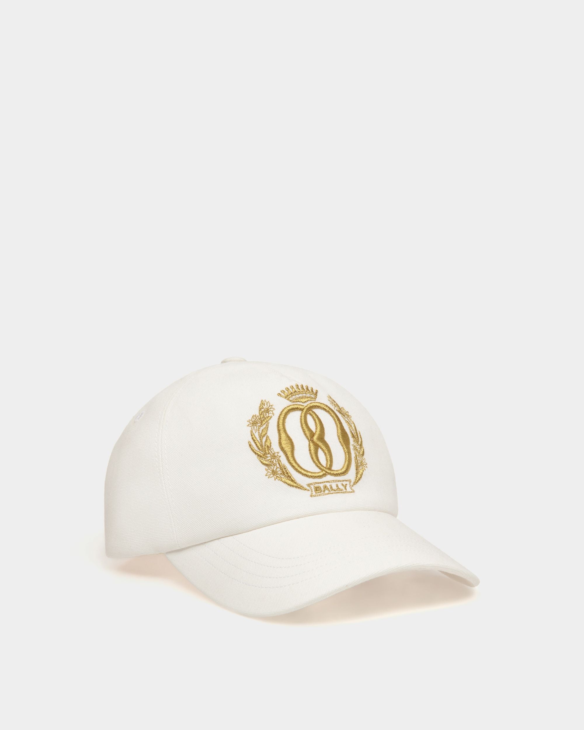 Baseball Hat in White Cotton - Women's - Bally - 01