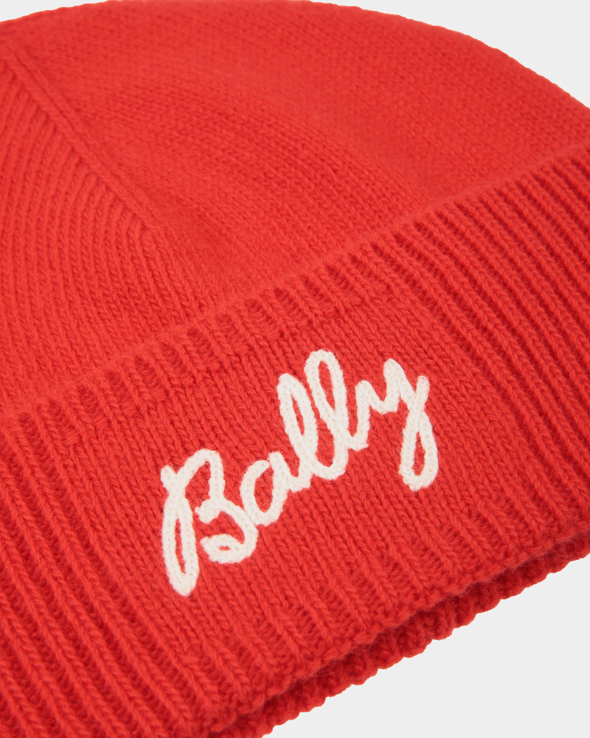 Gorro Con Logotipo De Lana Candy Red - Mujer - Bally - 03