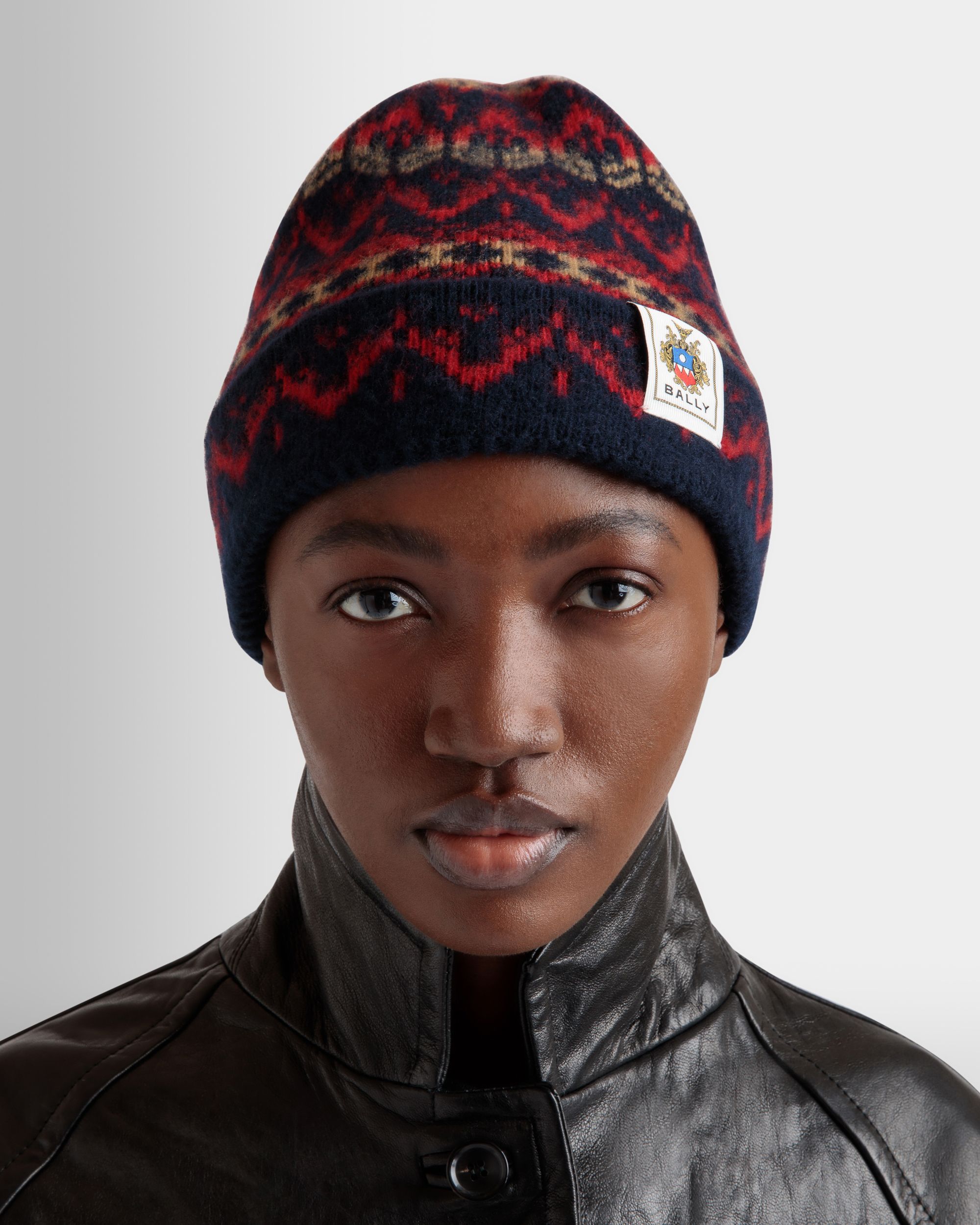 Beanie In Multicolor Wool - Women's - Bally - 02