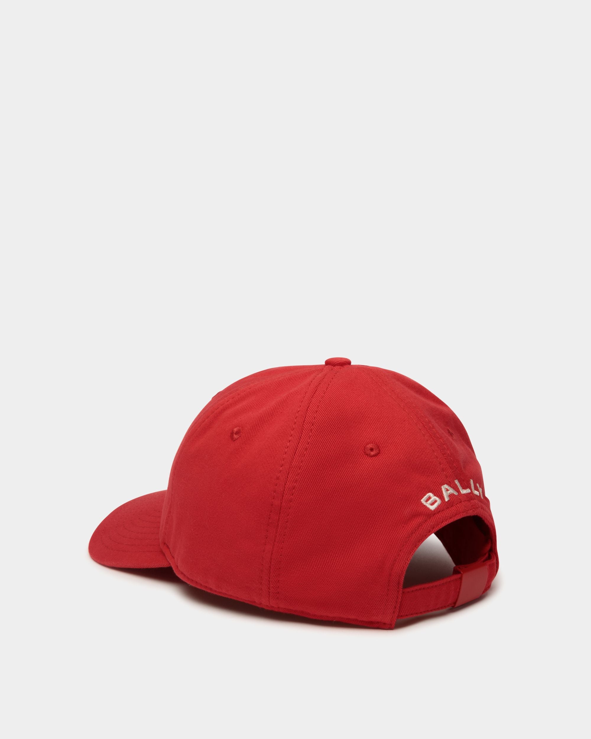 Baseball Hat With Choco-Candy Detail In Red Cotton - Women's - Bally - 03