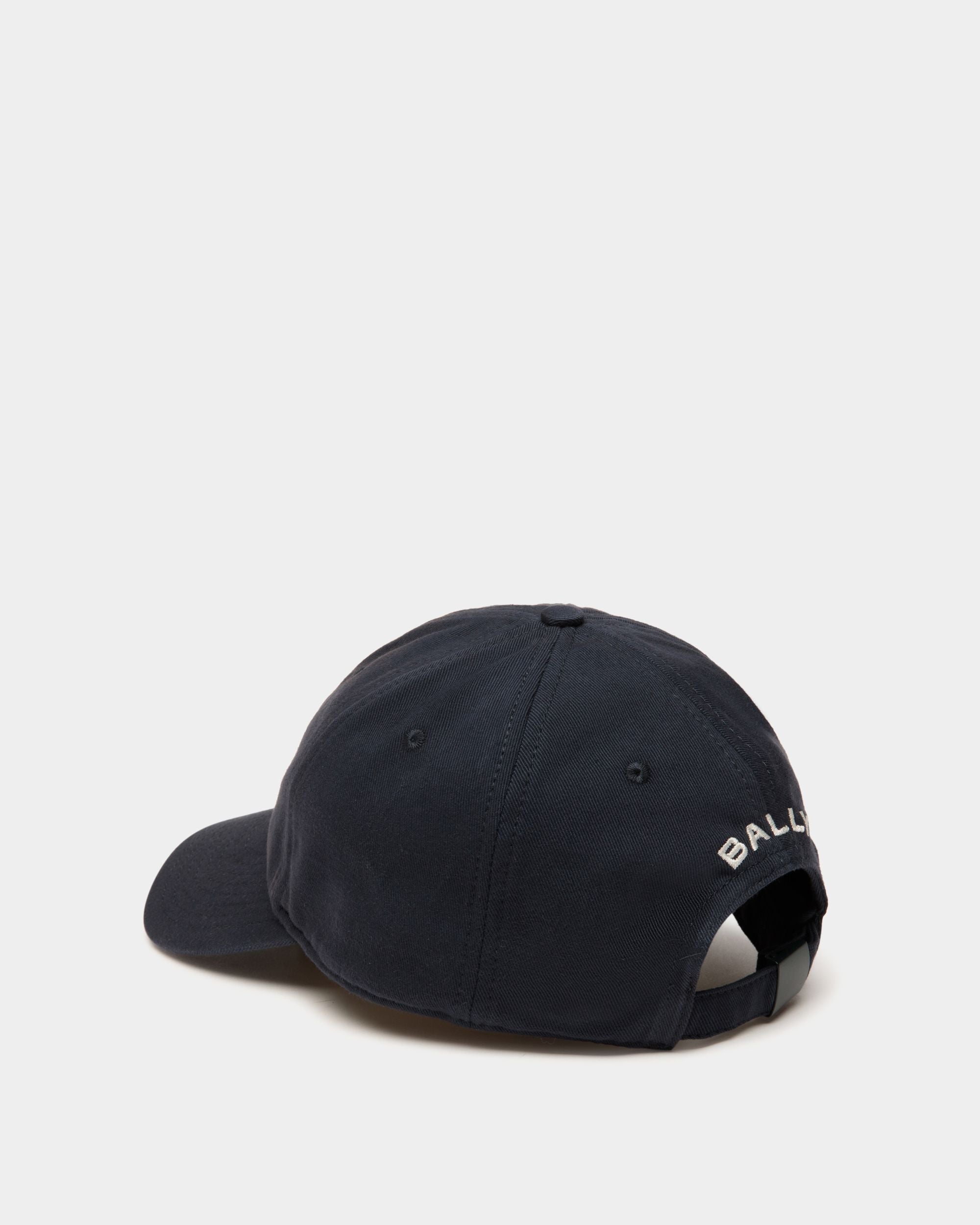 Baseball Hat With Choco-Candy Detail In Navy Blue Cotton - Women's - Bally - 02