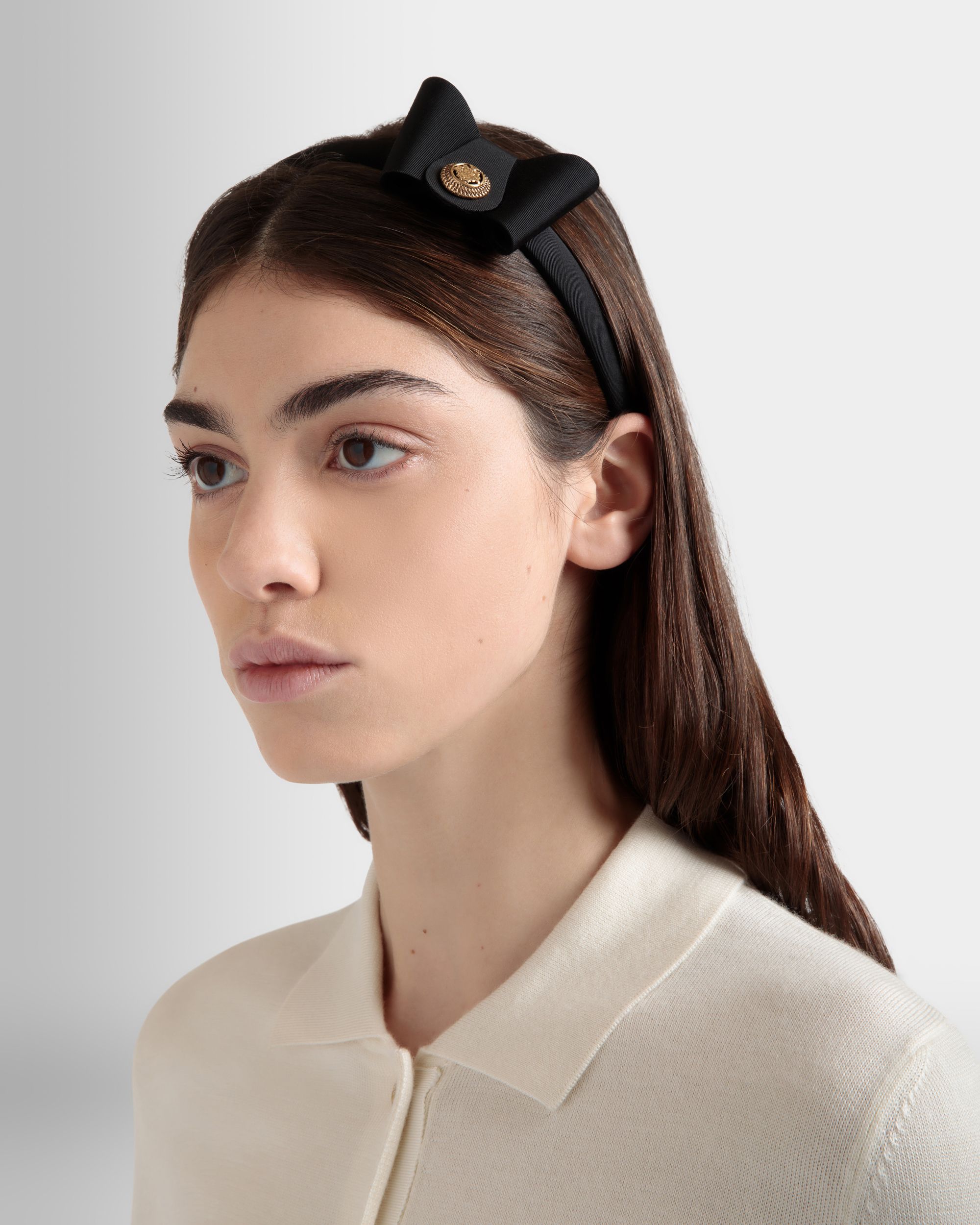 Diadema Con Lazo Bally En Negro - Mujer - Bally - 02
