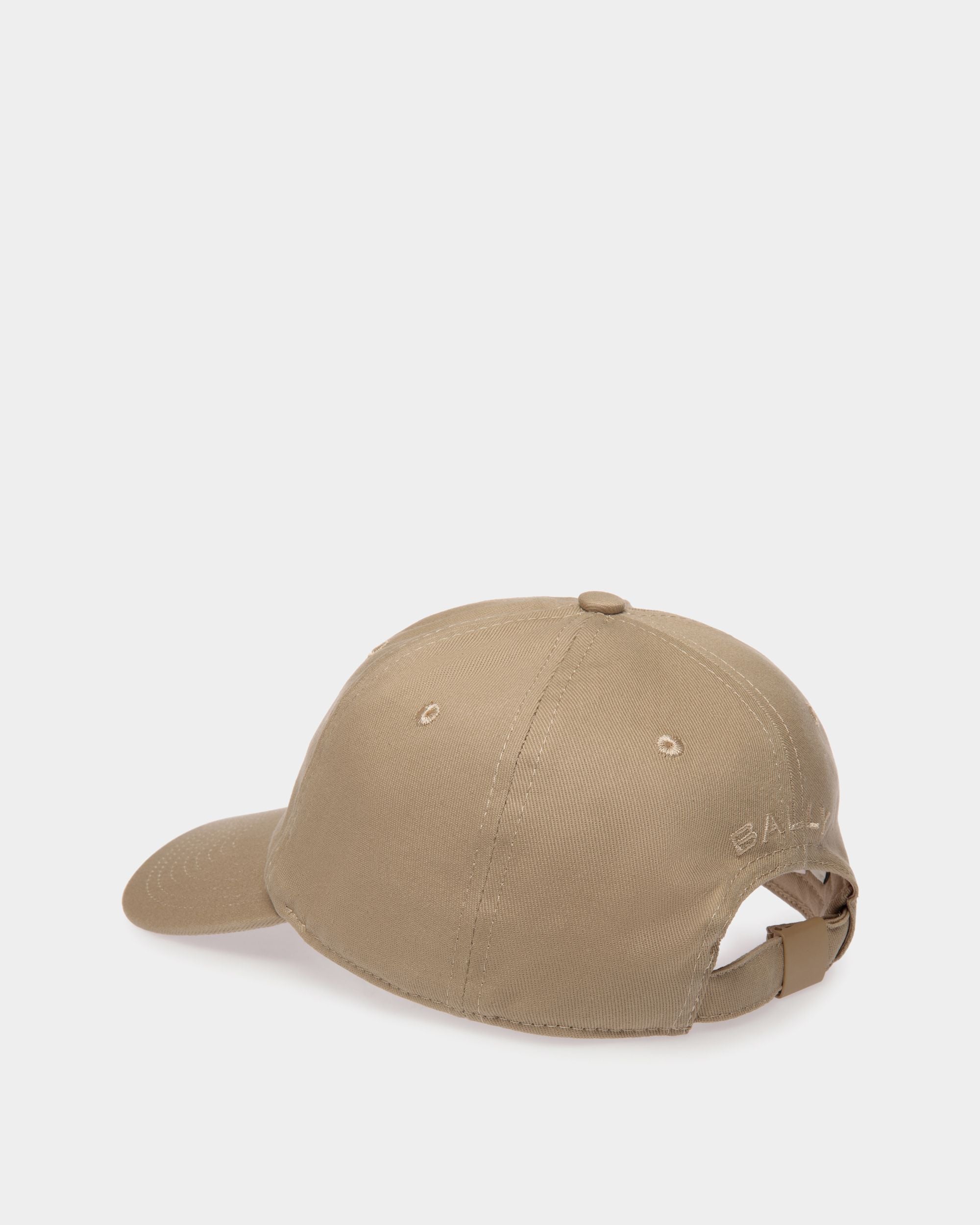 Baseball Hat in Beige Cotton with a Bally Crest - Mujer - Bally - 02
