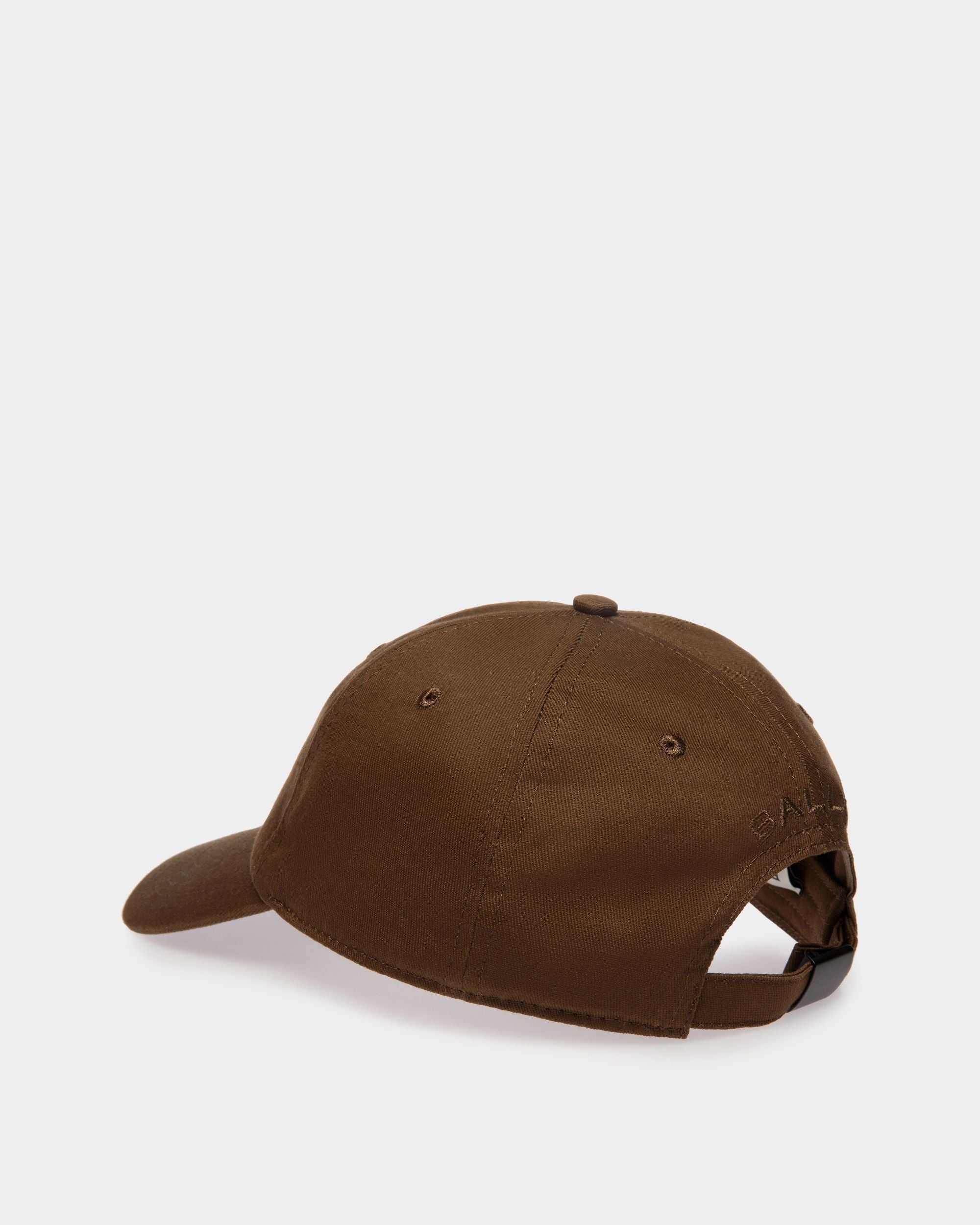 Baseball Hat in Military Green Cotton with a Bally Crest - Mujer - Bally - 02