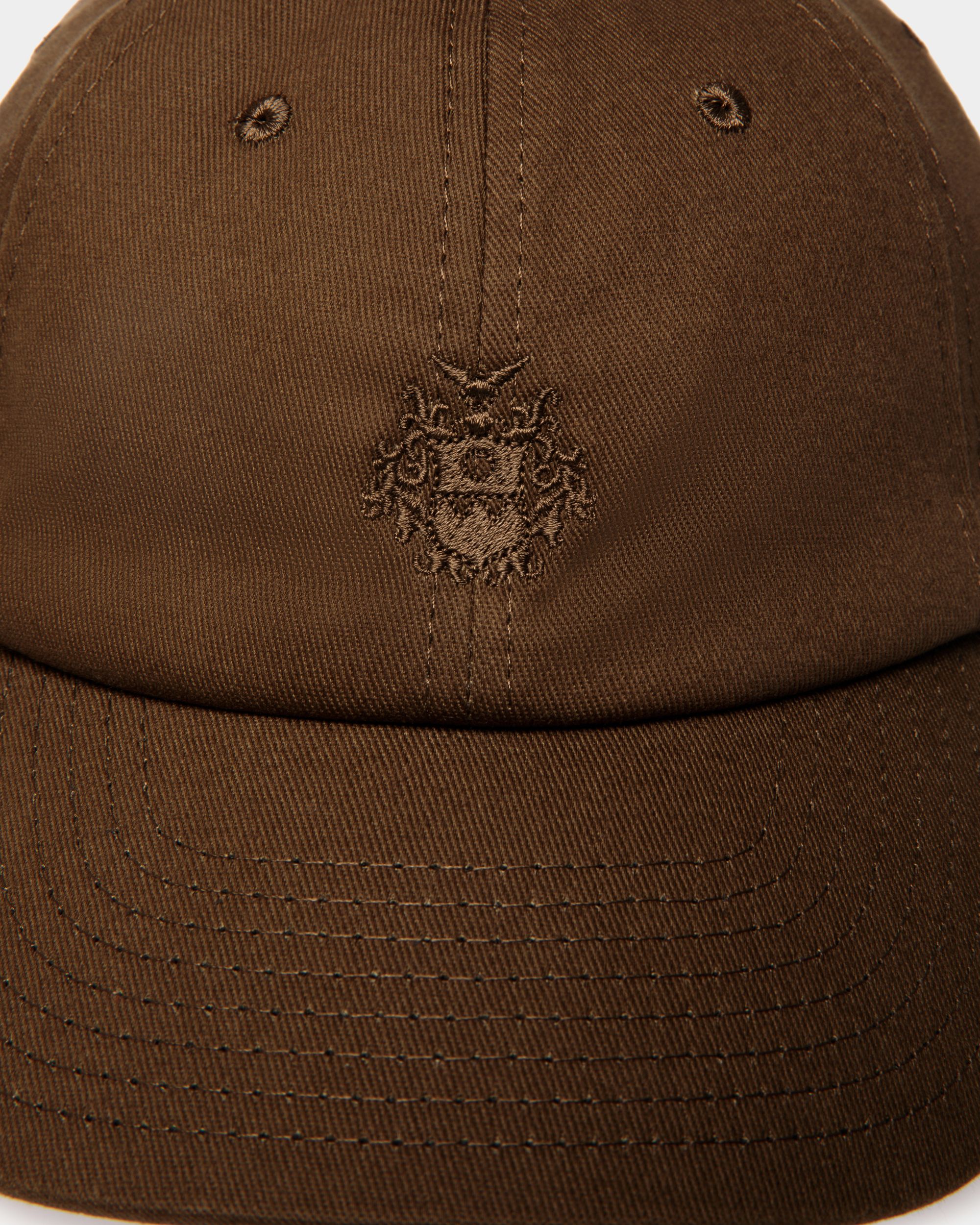 Baseball Hat in Military Green Cotton with a Bally Crest - Mujer - Bally - 03