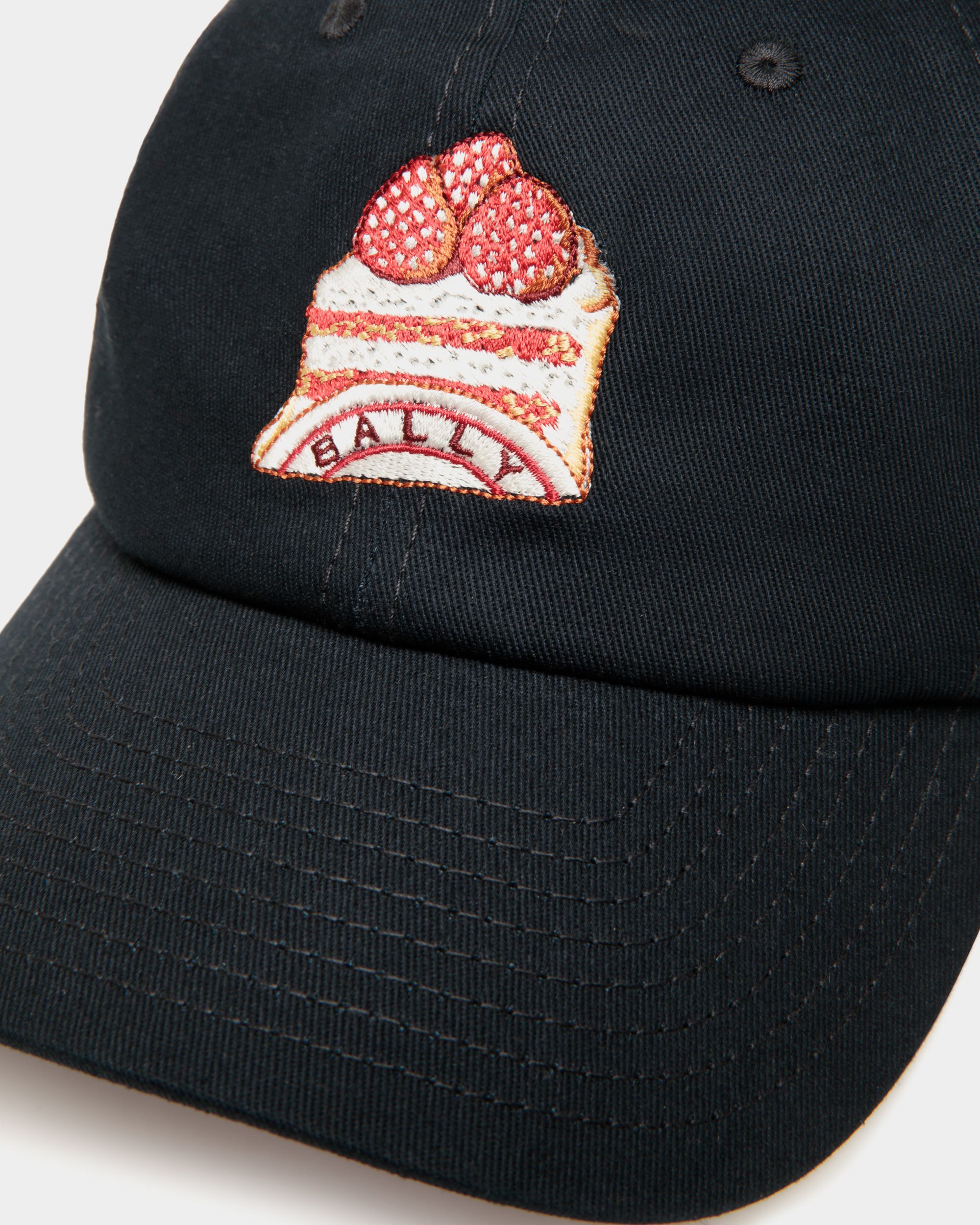 Gorra De Algodón Navy Blue Con Bally Cake - Mujer - Bally - 04