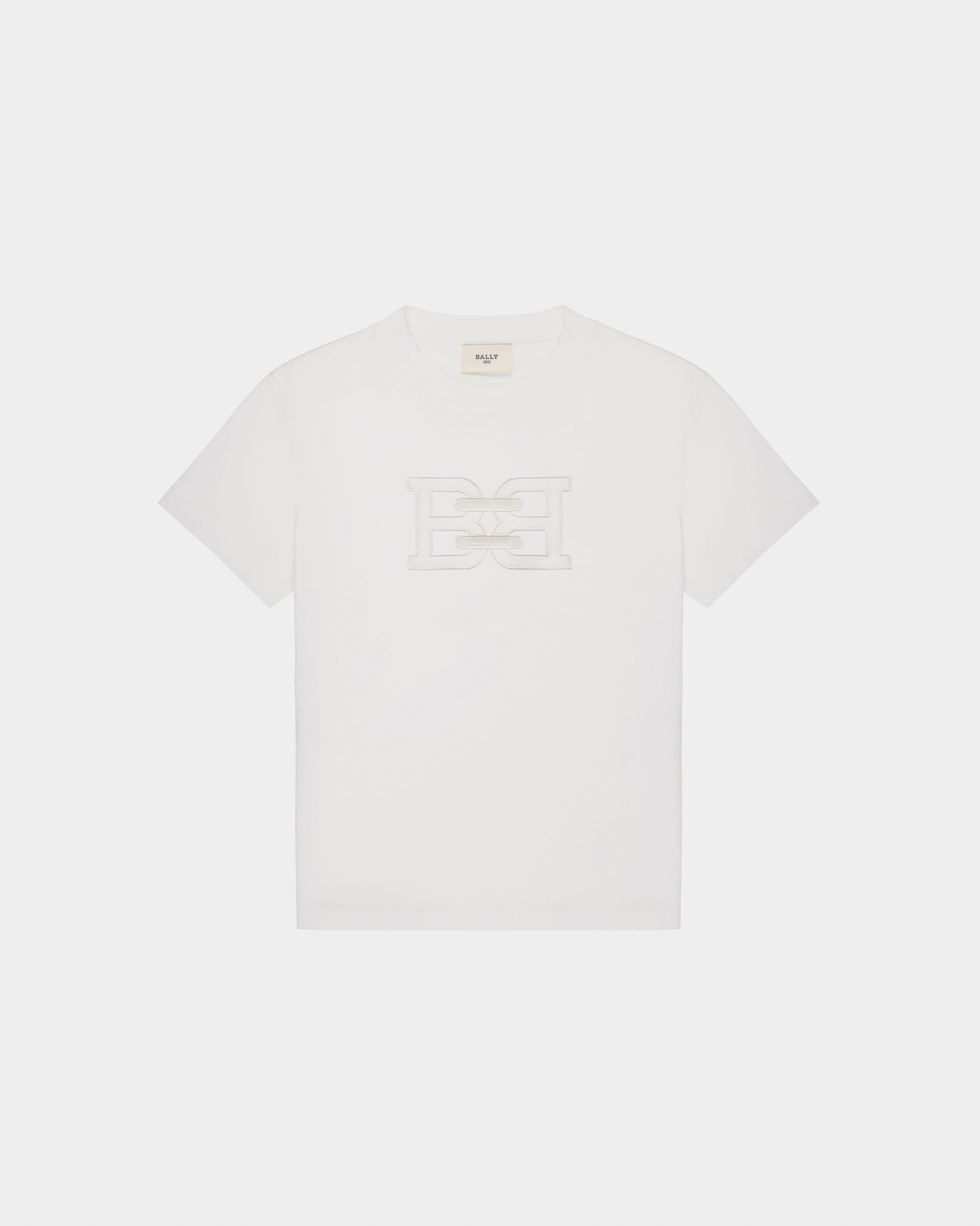 Organic Cotton T-Shirt In White - Women's - Bally - 01