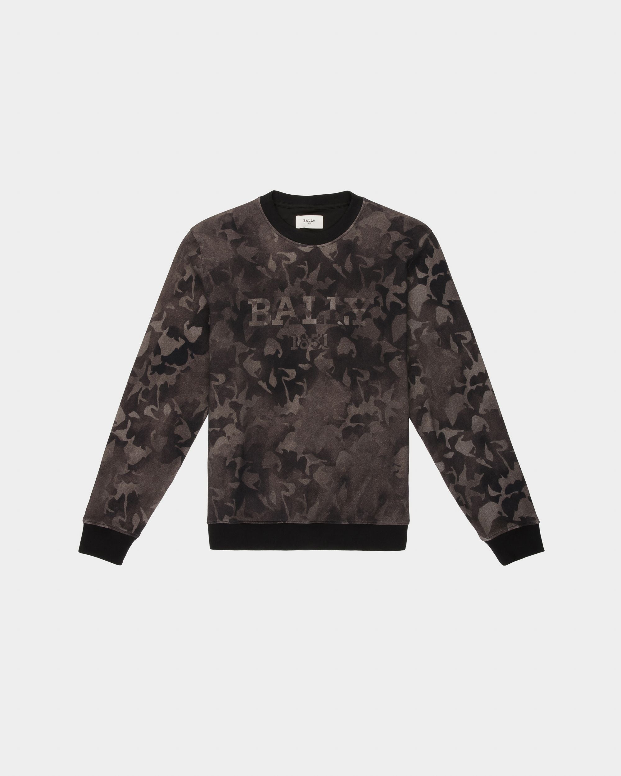 Sudadera Cutsew De Algodón En Negro - Mujer - Bally - 01